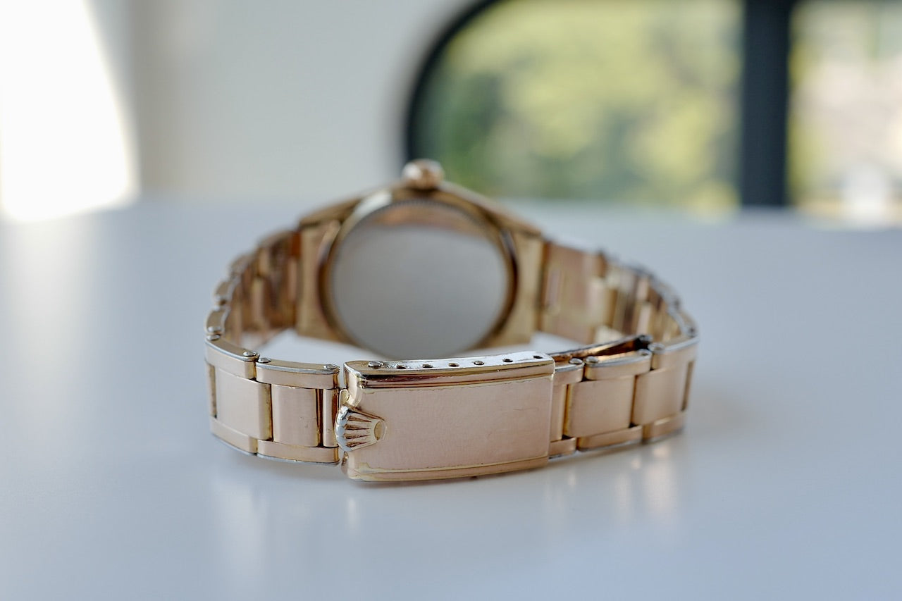 ROLEX OYSTER DATE REF.6466 / 18KPGP with guarantee