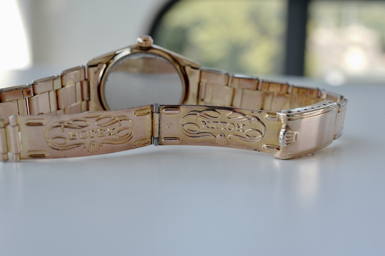 ROLEX OYSTER DATE REF.6466 / 18KPGP with guarantee
