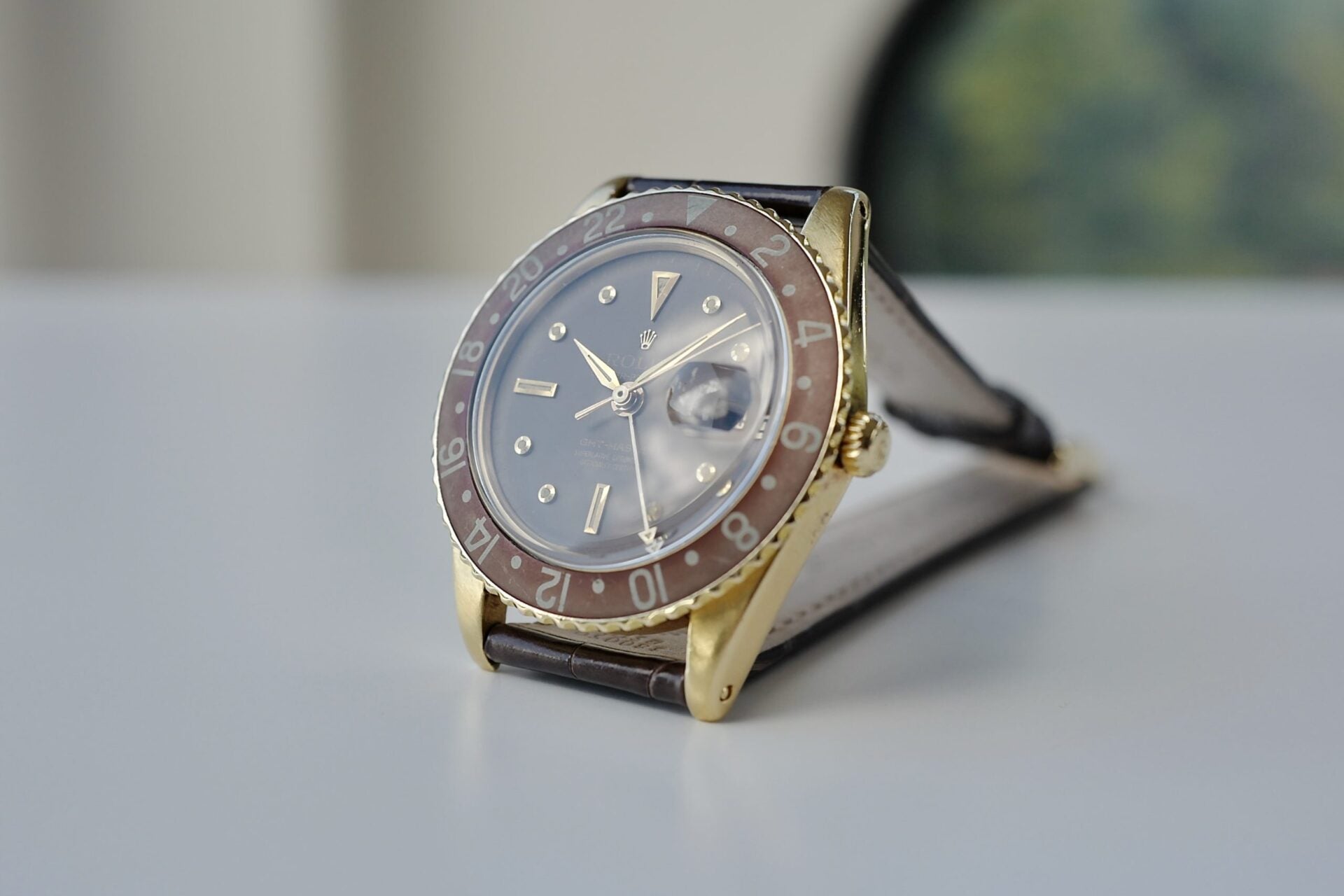 ROLEX GMT-MASTER REF.1675/8 NO CROWN GUARD MARK1. 1962Y