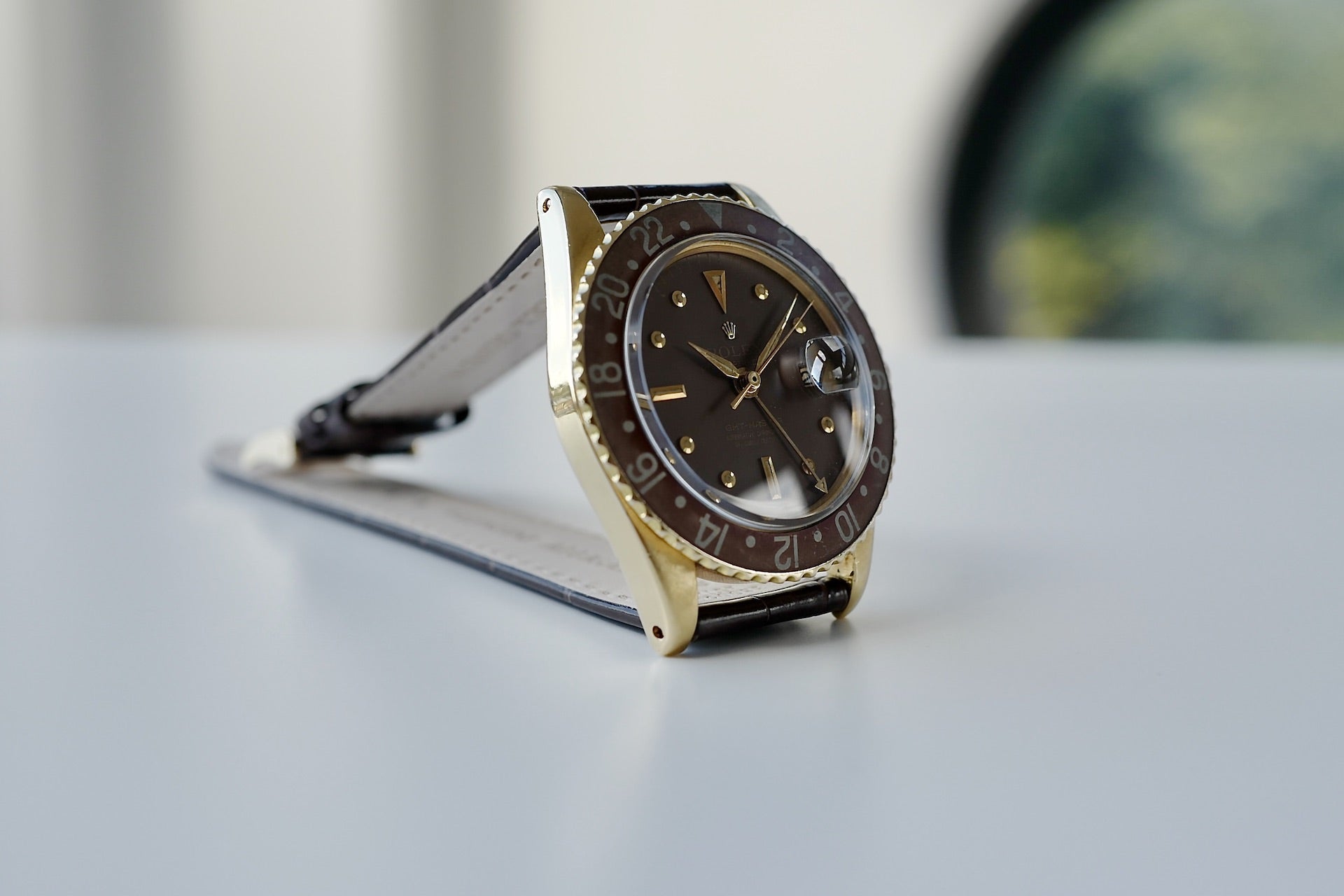 ROLEX GMT-MASTER REF.1675/8 NO CROWN GUARD MARK1. 1962Y