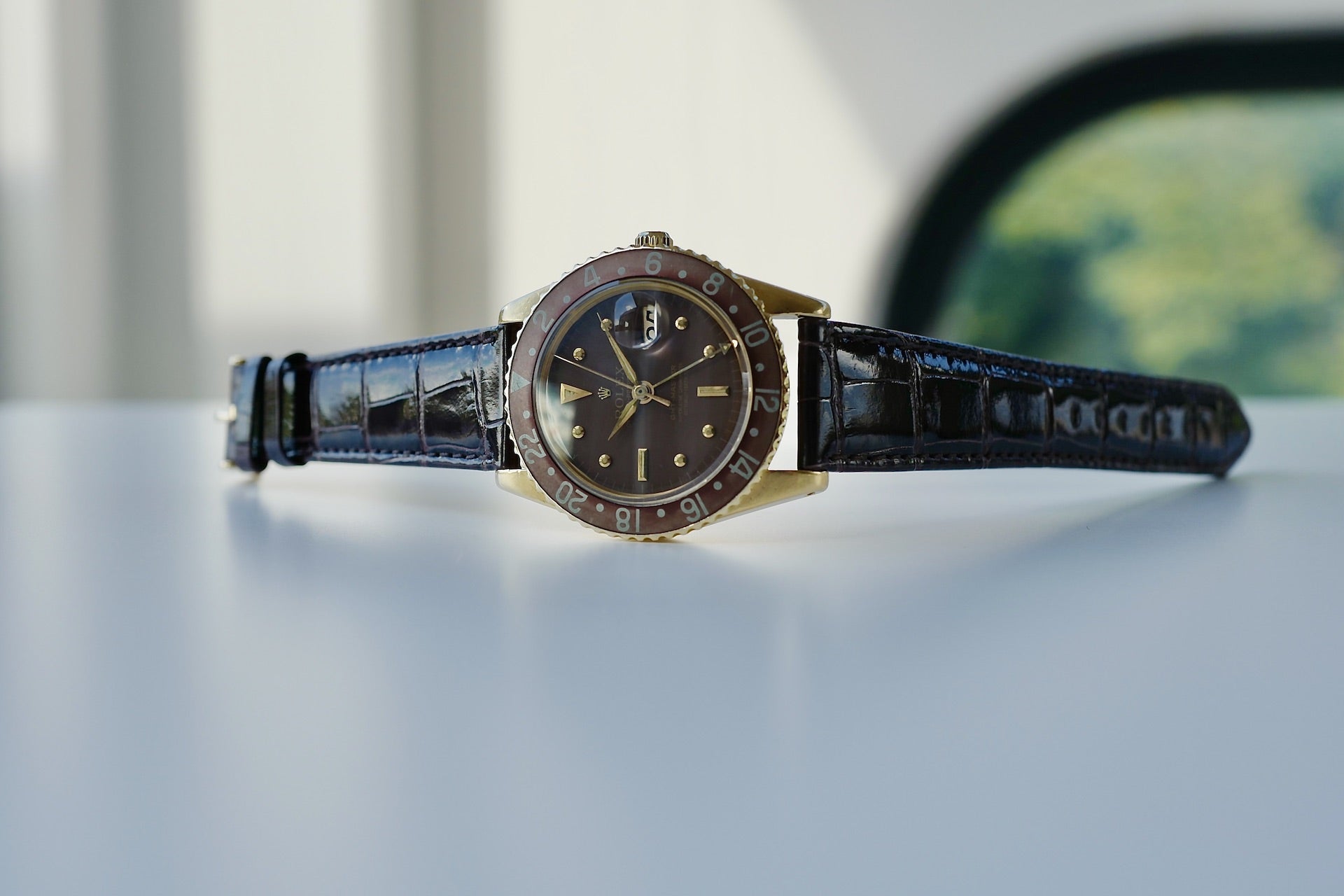 ROLEX GMT-MASTER REF.1675/8 NO CROWN GUARD MARK1. 1962Y