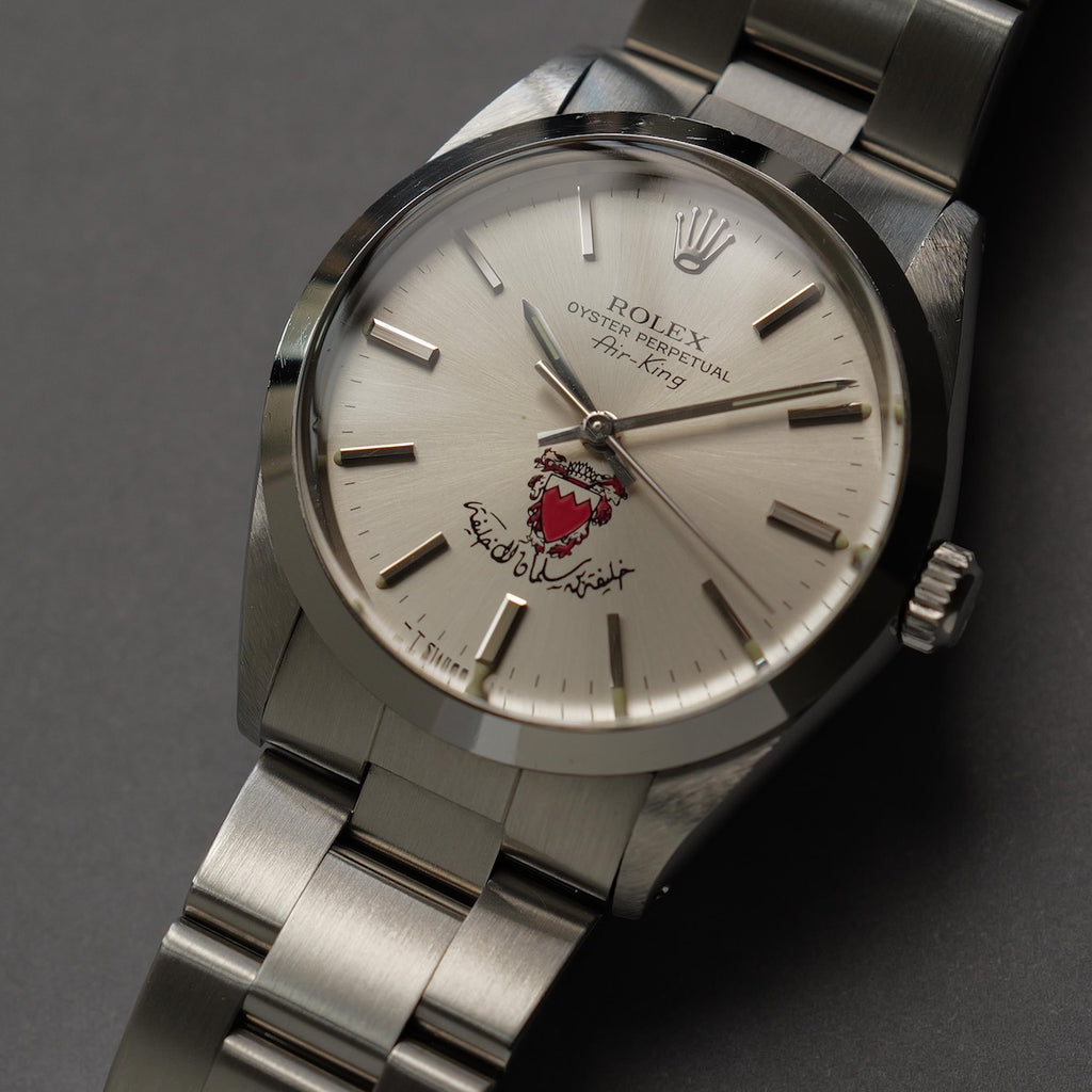 ロレック/エアキング5500/L番/中東/バーレーン/シルバーダイヤル/ROLEX AIR-KING REF.5500 "Bahrain" L-Serial Silver dial  1989y