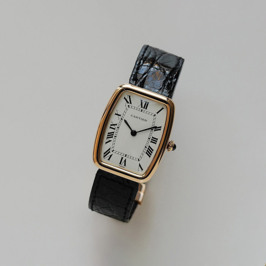 カルティエ/ファバージLM/78101/ホワイトローマン/18Kイエローゴールド/CARTIER FABERGE LM REF.78101 "White Roman" 18KYG Paris dial 1970s
