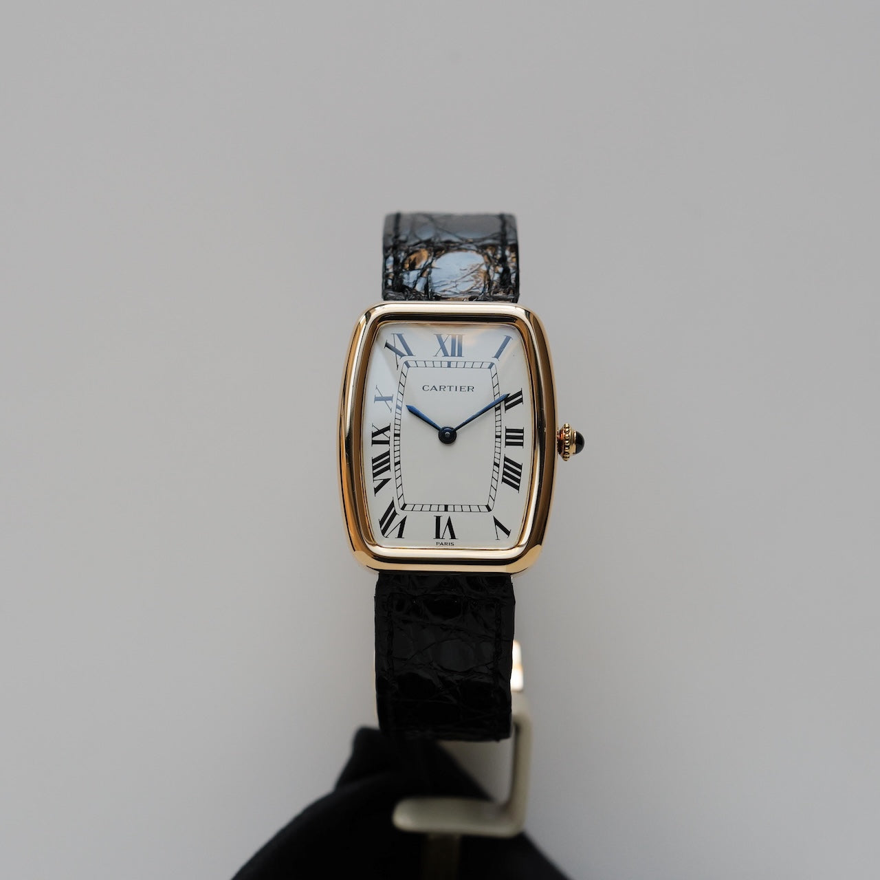 カルティエ/ファバージLM/78101/ホワイトローマン/18Kイエローゴールド/CARTIER FABERGE LM REF.78101 "White Roman" 18KYG Paris dial 1970s