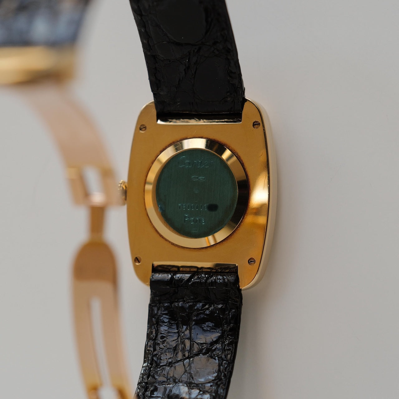 カルティエ/ファバージLM/78101/ホワイトローマン/18Kイエローゴールド/CARTIER FABERGE LM REF.78101 "White Roman" 18KYG Paris dial 1970s