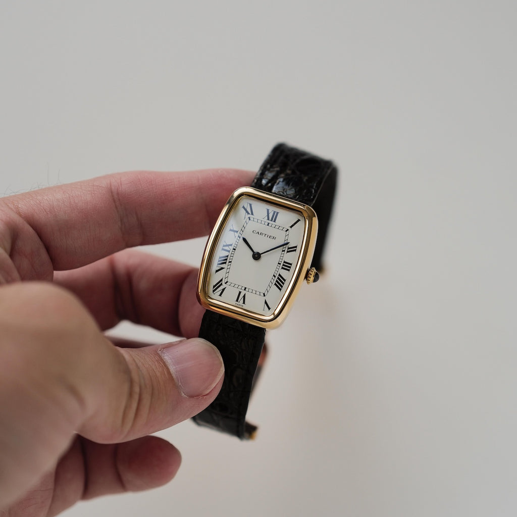 カルティエ/ファバージLM/78101/ホワイトローマン/18Kイエローゴールド/CARTIER FABERGE LM REF.78101 "White Roman" 18KYG Paris dial 1970s
