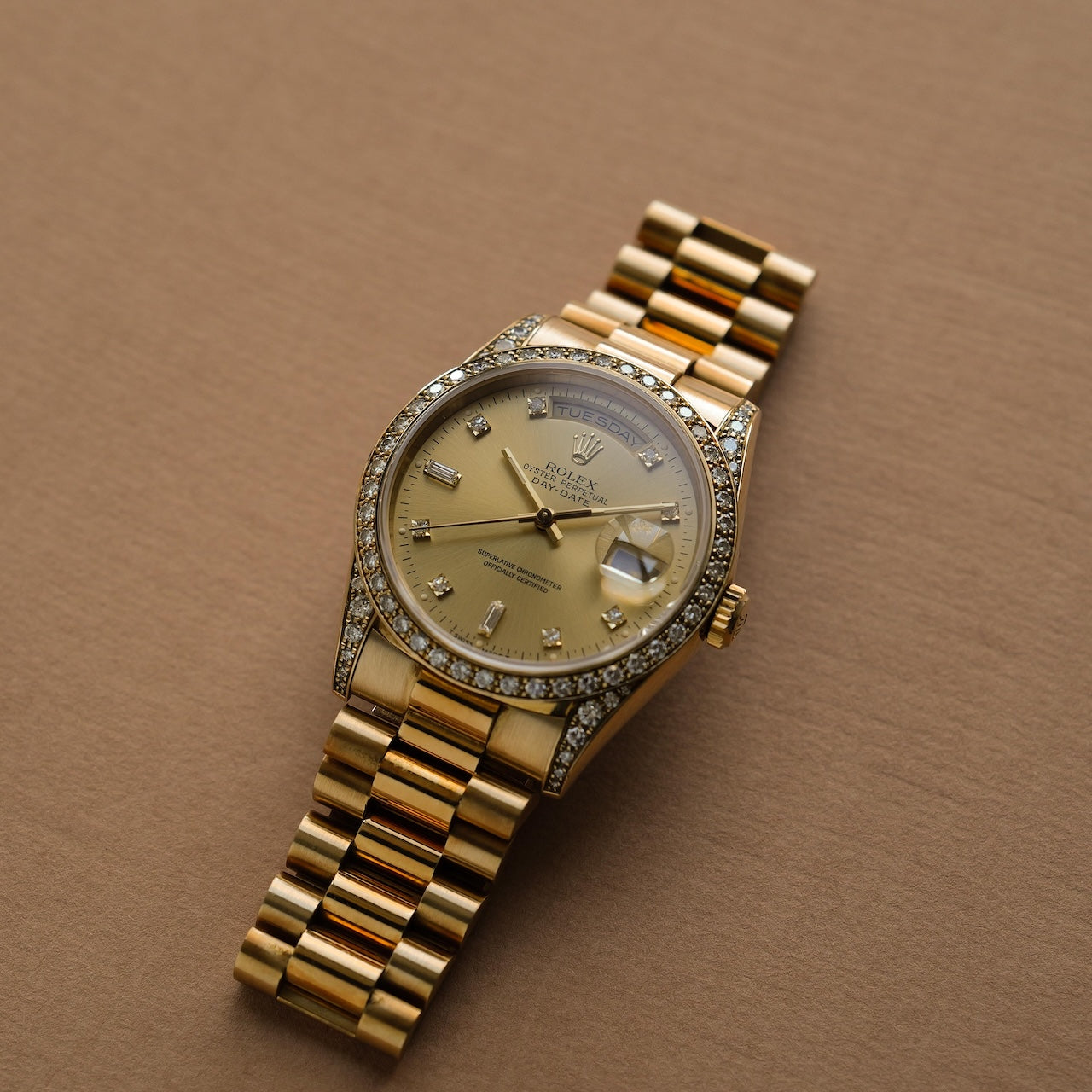 ロレックス/デイデイト18388A/S番/ベゼルラグダイヤ/18Kイエローゴールド/ROLEX DAY-DATE Ref.18388A "Diamonds Lug and Bezel" S-Serial 18KYG 1993-94y