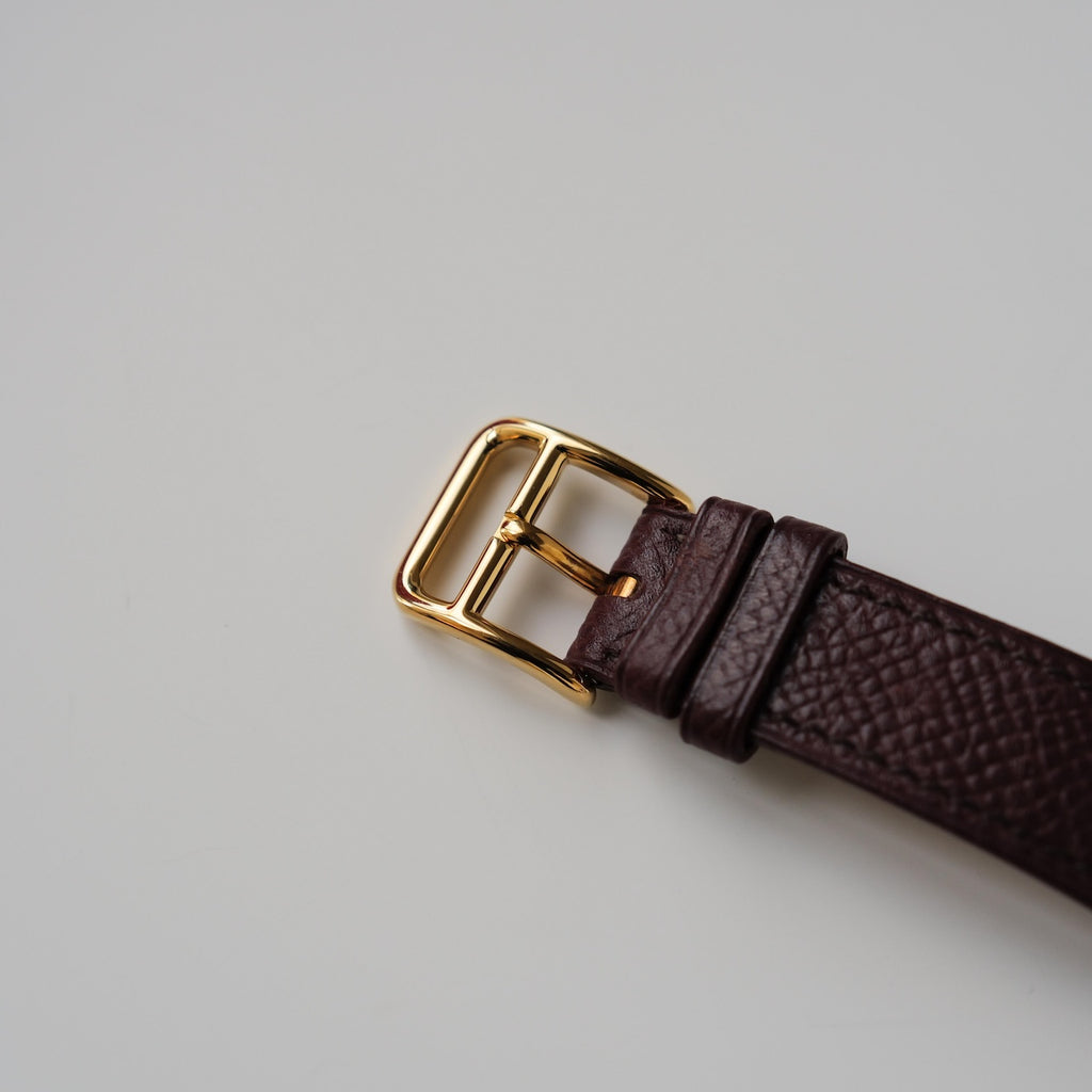 エルメス/メドール/ホワイトダイヤル/純正カーフ ネイビー ストラップ/箱・保証書付き/HERMES MEDOR WHITE DIAL Calf Leather 1990s with Box and Paper