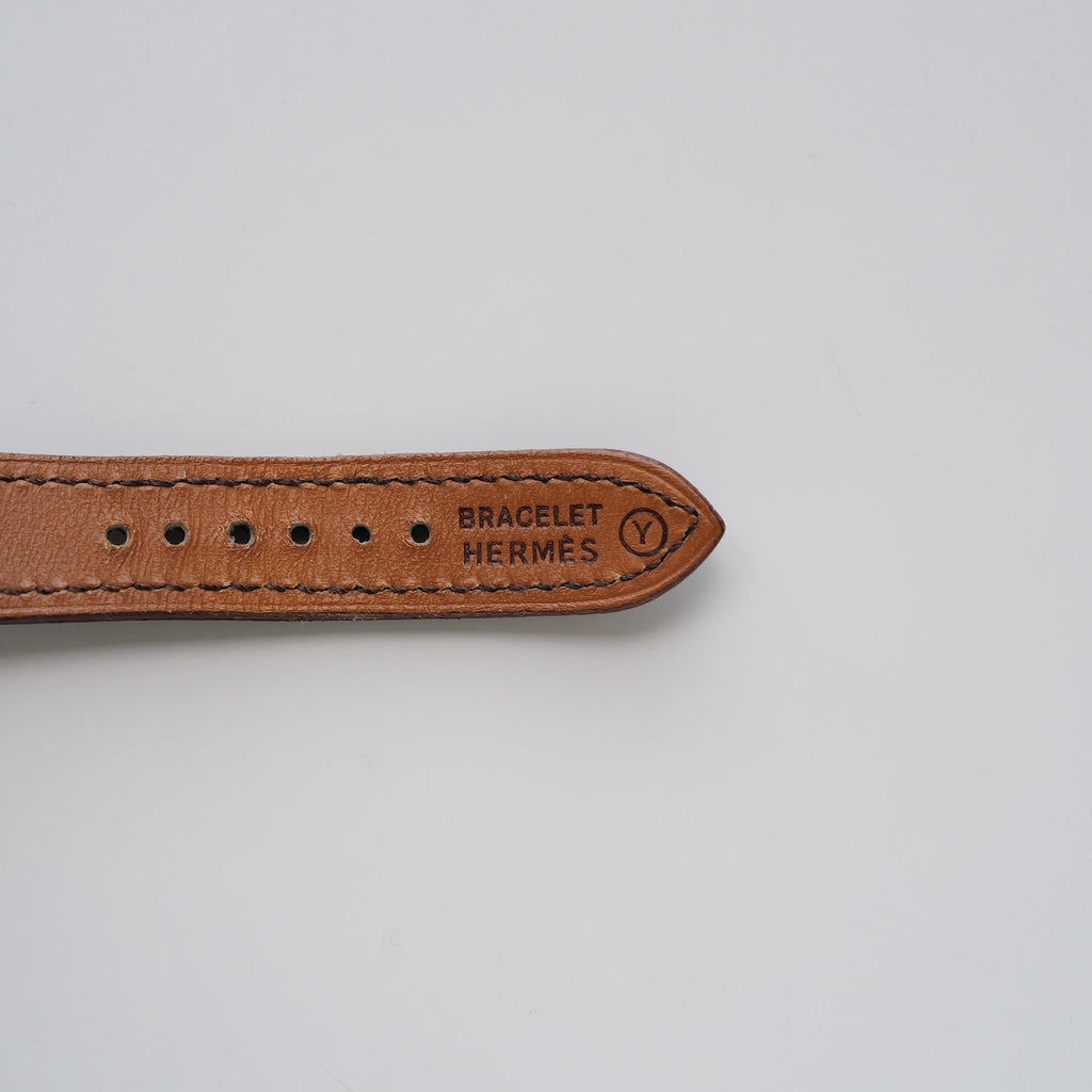 エルメス/メドール/ホワイトダイヤル/純正カーフ ネイビー ストラップ/箱・保証書付き/HERMES MEDOR WHITE DIAL Calf Leather 1990s with Box and Paper