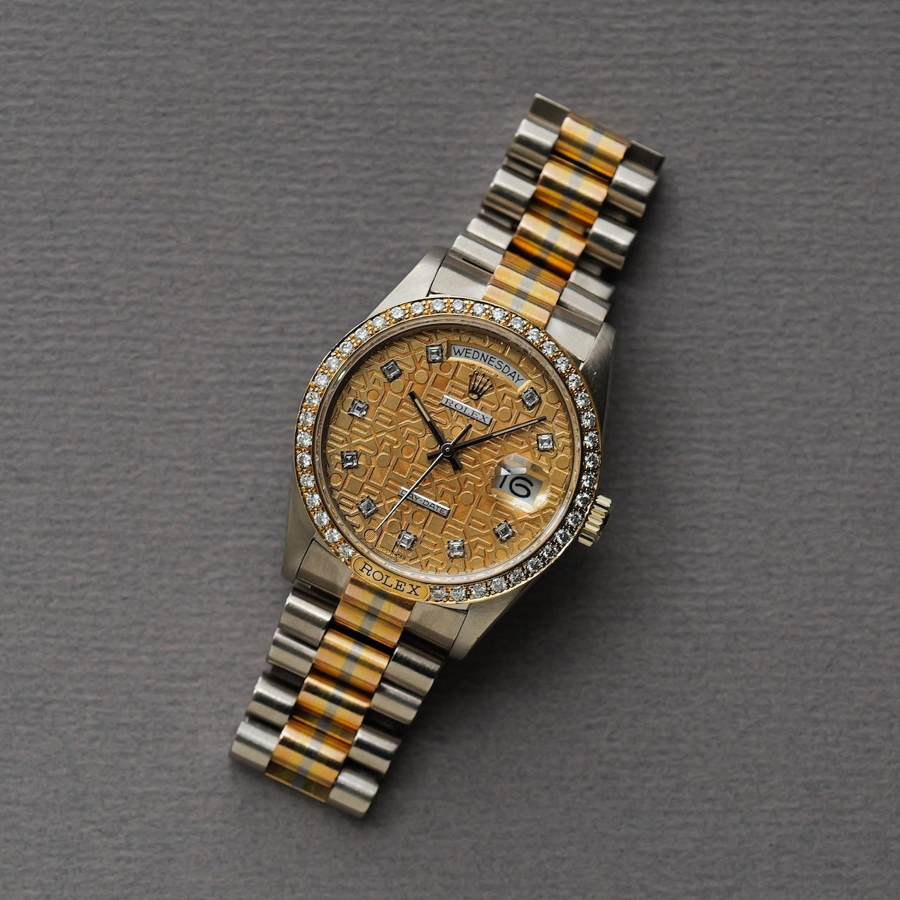 ロレックス/デイデイト/18129G BIC/トリドール/ダイヤモンドベゼル