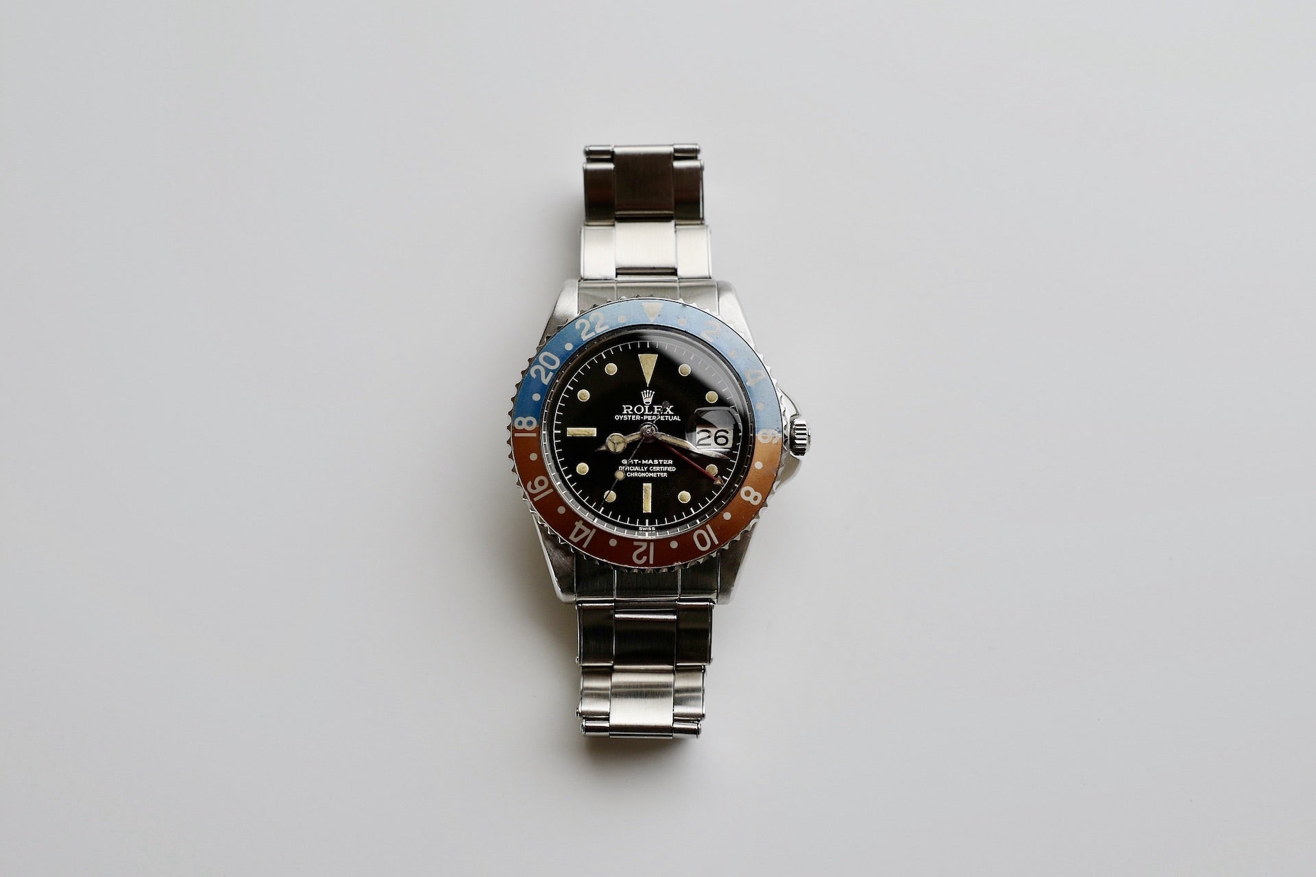 GMT-MASTER REF.1675MM"OCC DIAL"PCG / 1959-60Y O/H国際サービス保証書付