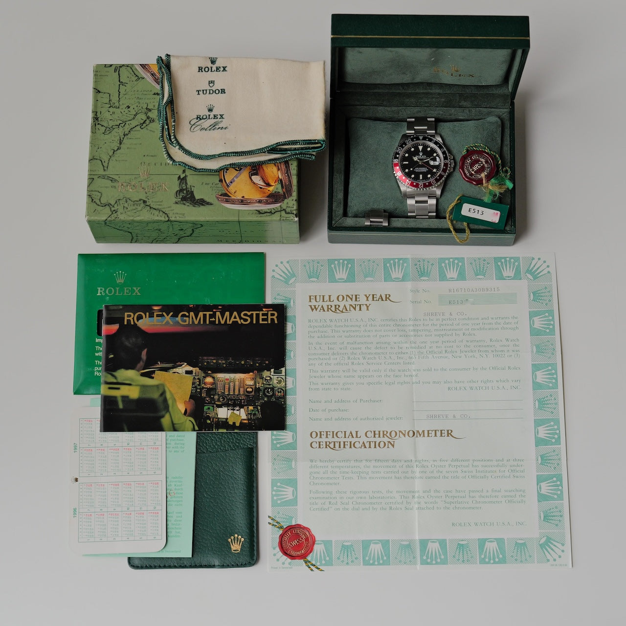 ロレックス/GMTマスター2/16710/E番/赤黒/コークベゼル/保証書付フルセット/ROLEX GMT-MASTER REF.16710 "COKE BEZEL" 1990Y E-Serial Full Set