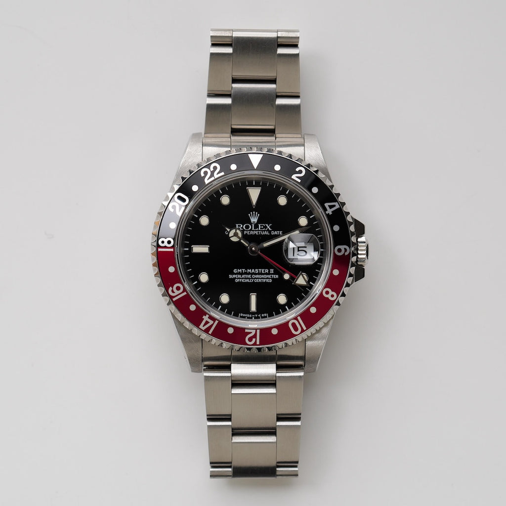 ロレックス/GMTマスター2/16710/E番/赤黒/コークベゼル/保証書付フルセット/ROLEX GMT-MASTER REF.16710 "COKE BEZEL" 1990Y E-Serial Full Set