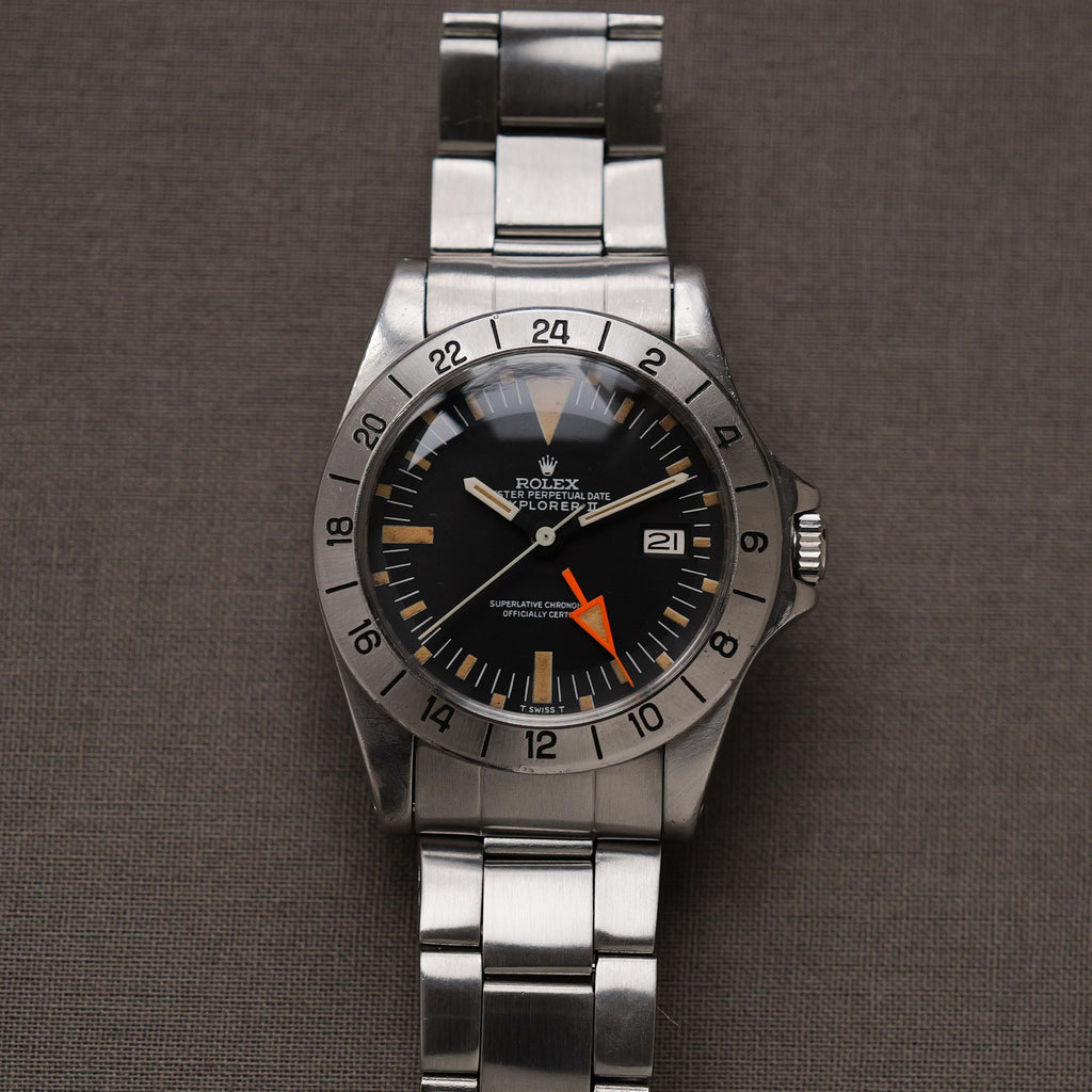 ロレックス/エクスプローラー2/1655/マーク１ダイヤル/マーク１ベゼル/初期ケース/パティーナダイヤル/ROLEX EXPLORER 2 REF.1655 "Mark.1 Dial Mark.1 Bezel" Early case Patina Dial 1972Y