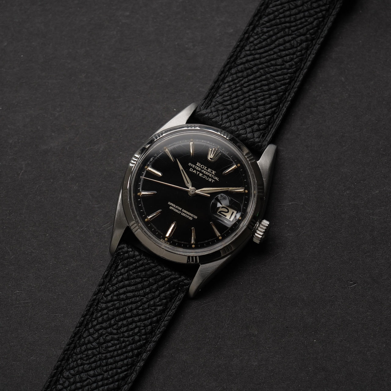 ロレックス/デイトジャスト1603/ミラーダイヤル/バンブーベゼル/スリーテッド/ROLEX DATE-JUST REF.1603 "Gilt Dial" Bamboo bezel 1960