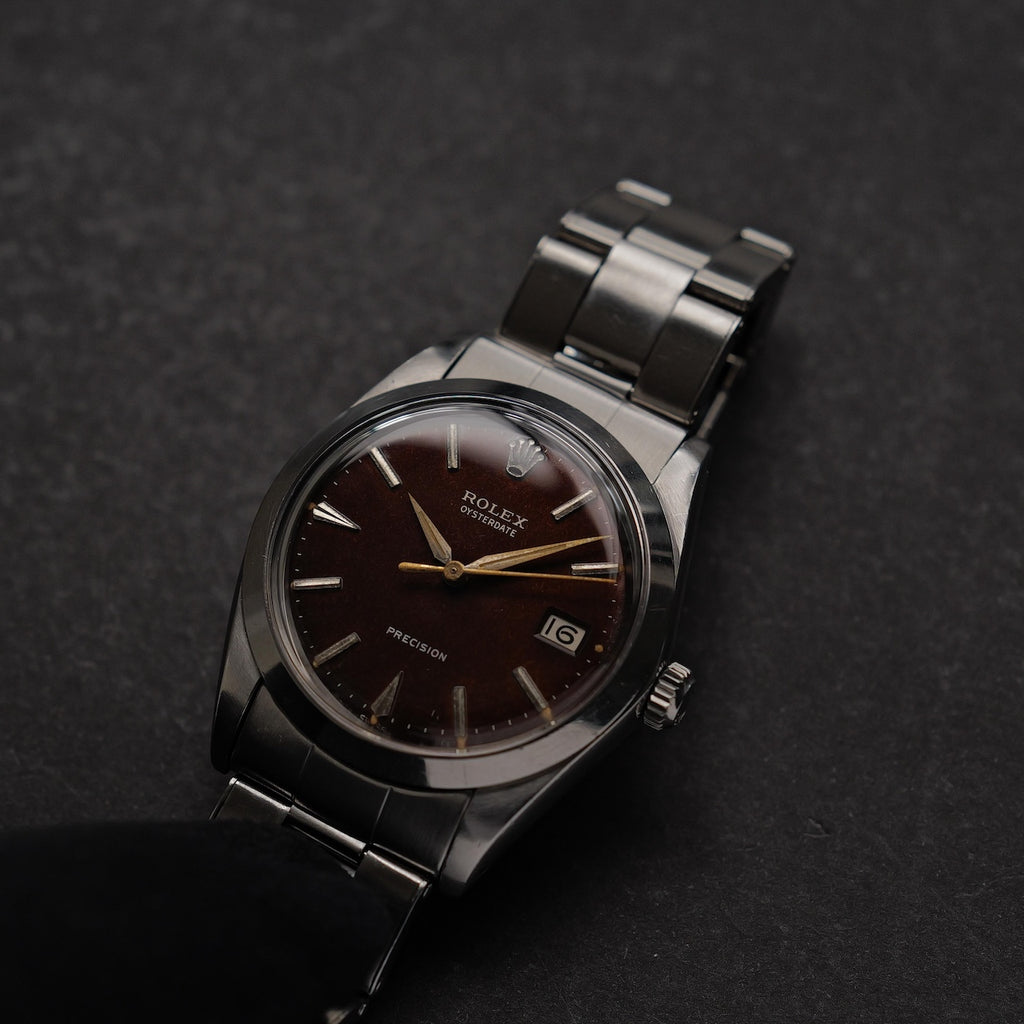 ロレックス/オイスターデイト6694/トロピカル/ミラーダイヤル/ROLEX OYSTER-DATE REF.6694 "TROPICAL" GILT DIAL 1964