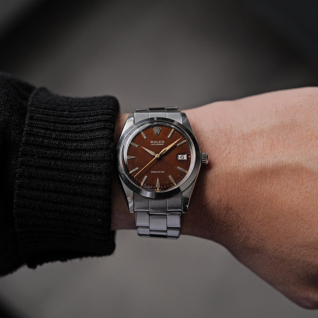 ロレックス/オイスターデイト6694/トロピカル/ミラーダイヤル/ROLEX OYSTER-DATE REF.6694 "TROPICAL" GILT DIAL 1964