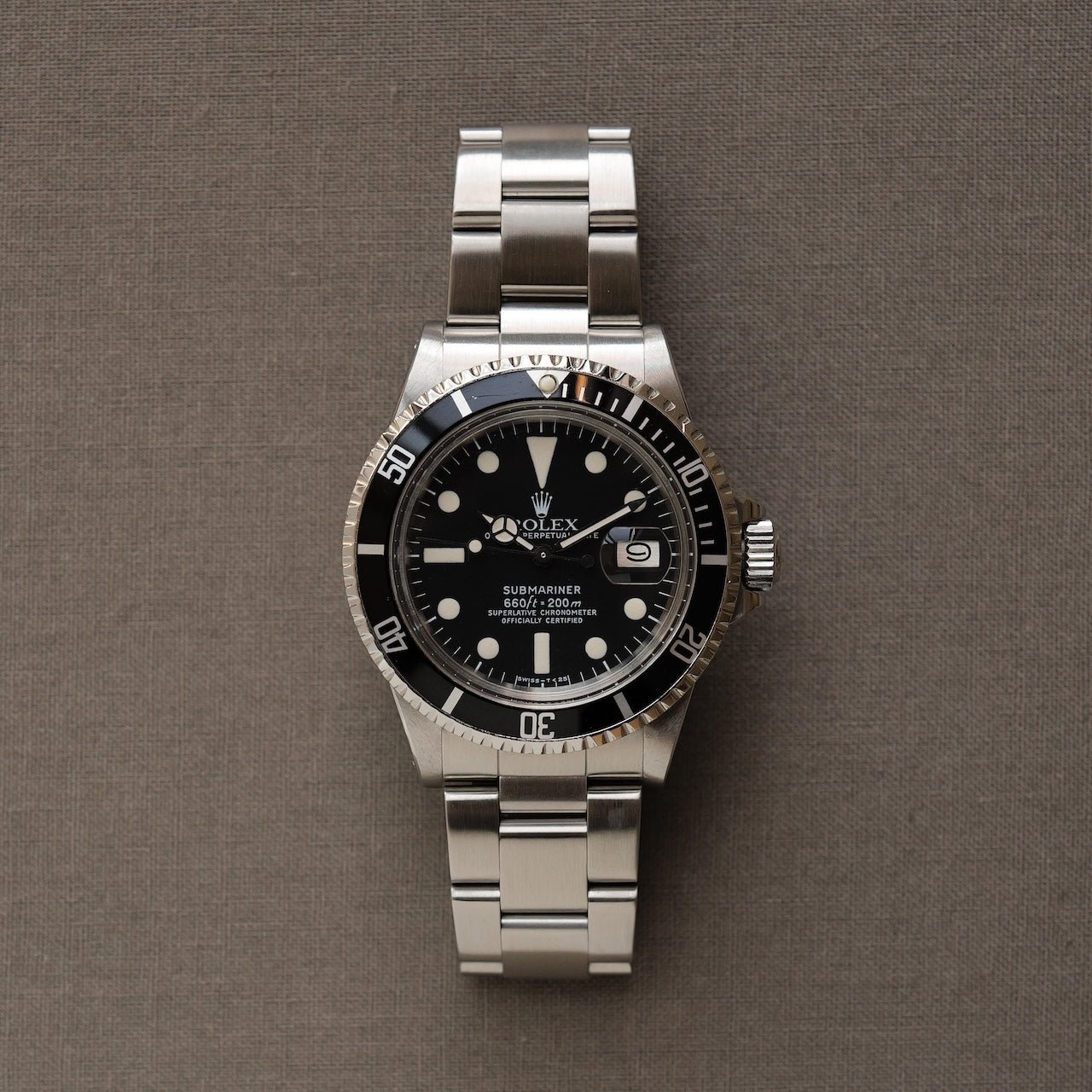 ロレックス/サブマリーナーデイト1680/白サブ/マーク１ダイヤル/1978年/ほぼデッド/ROLEX SUBMARINER DATE REF.1680 White Submariner Mk.1. Dial Like-New 1978