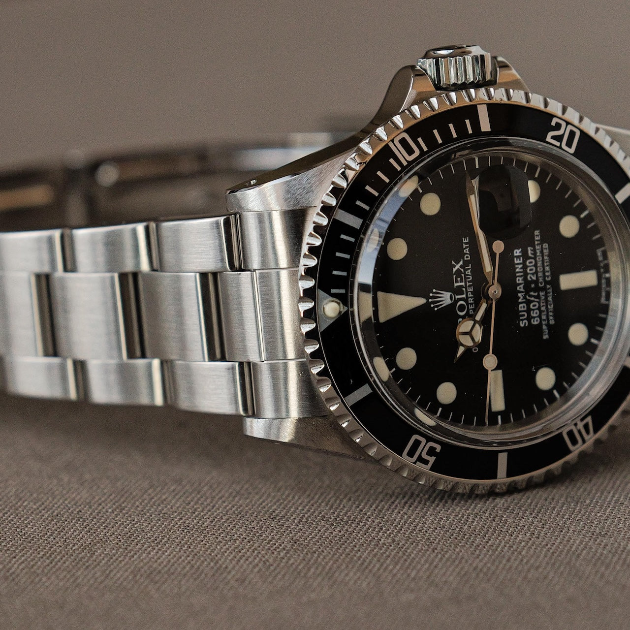 ロレックス/サブマリーナーデイト1680/白サブ/マーク１ダイヤル/1978年/ほぼデッド/ROLEX SUBMARINER DATE REF.1680 White Submariner Mk.1. Dial Like-New 1978