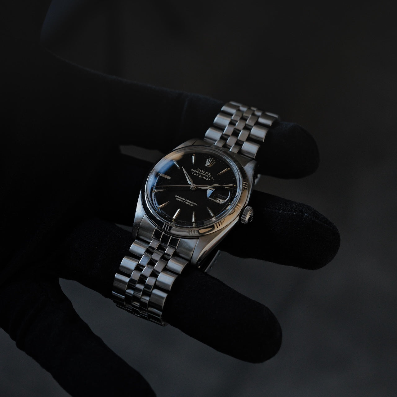 ロレックス/デイトジャスト1603/ミラーダイヤル/バンブーベゼル/スリーテッド/ROLEX DATE-JUST REF.1603 "Gilt Dial" Bamboo bezel 1962