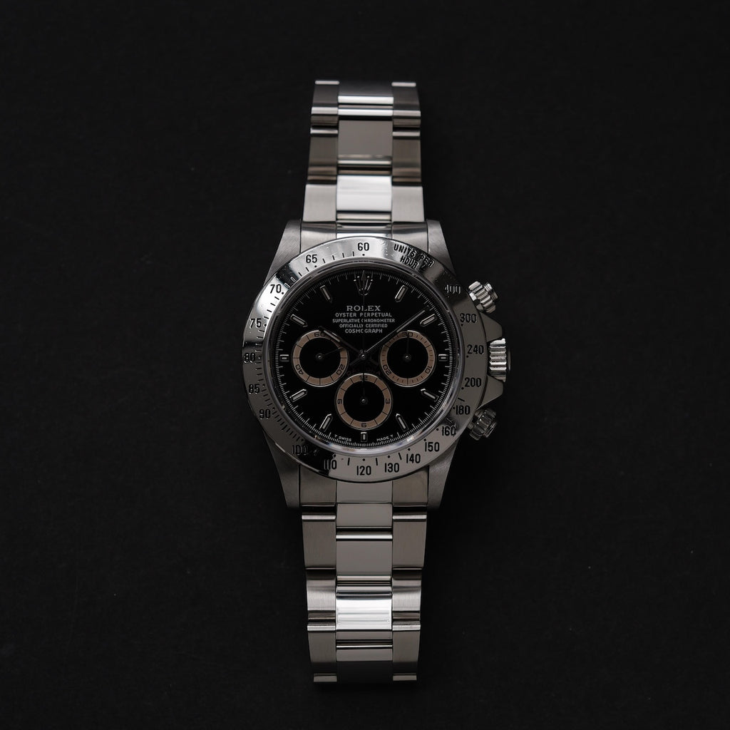 ロレックス/デイトナ16520/W番/ブラウンアイ/パトリッツィダイヤル/保証書付きフルセットROLEX DATONA REF.16520 "BROWN-EYE" Patrizzi W-Serial 1995Y Full Set