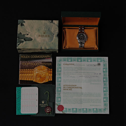 ロレックス/デイトナ16520/W番/ブラウンアイ/パトリッツィダイヤル/保証書付きフルセットROLEX DATONA REF.16520 "BROWN-EYE" Patrizzi W-Serial 1995Y Full Set