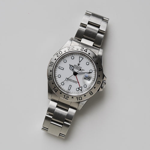 ロレックス/エクスプローラー2/16570/U番/SIWSSオンリーダイヤル/白文字盤/保証書付きフルセット/ROLEX EXPLORER2 REF.16570 "ONLY SWISS" FULL SET 1998Y