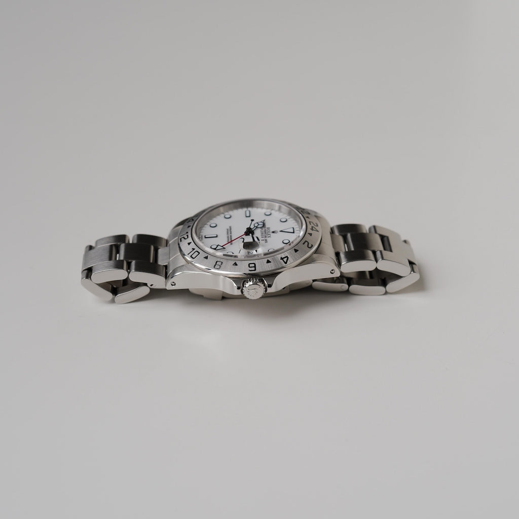 ロレックス/エクスプローラー2/16570/U番/SIWSSオンリーダイヤル/白文字盤/保証書付きフルセット/ROLEX EXPLORER2 REF.16570 "ONLY SWISS" FULL SET 1998Y