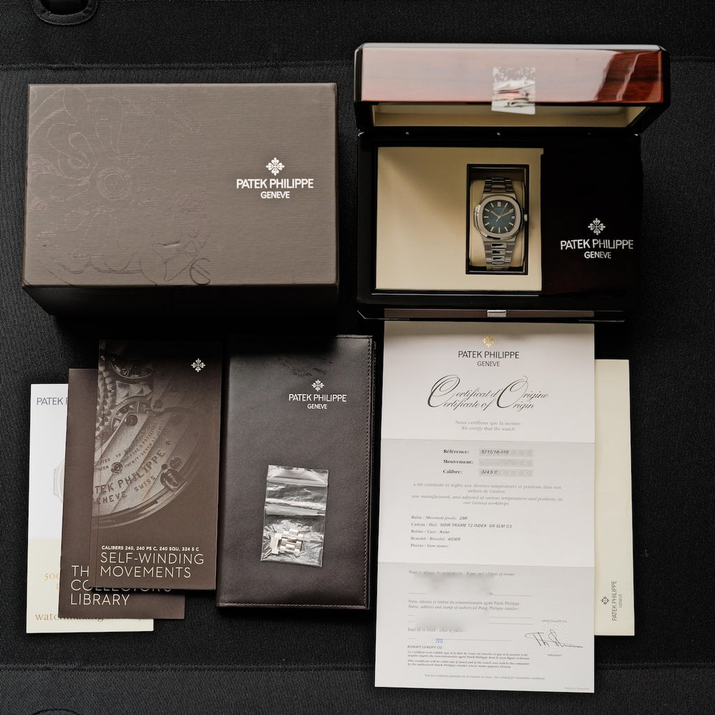 パテック・フィリップ/ノーチラス5711/1A-010/ジャンボ/ステンレス/ブルーグレー文字盤/フルセット/PATEK PHILIPPE Nautilus "Jumbo" Ref.5711/1A-010 Blue-Grey Dial Full Set