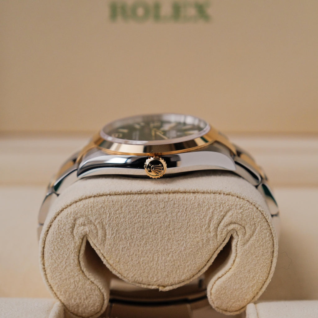 ロレックス/エクスプローラー124273/イエローロレゾール/新品フルセット/保護シールあり/ROLEX EXPLORER 1 REF.124273 18KYG FULL SET 2023Y NOS