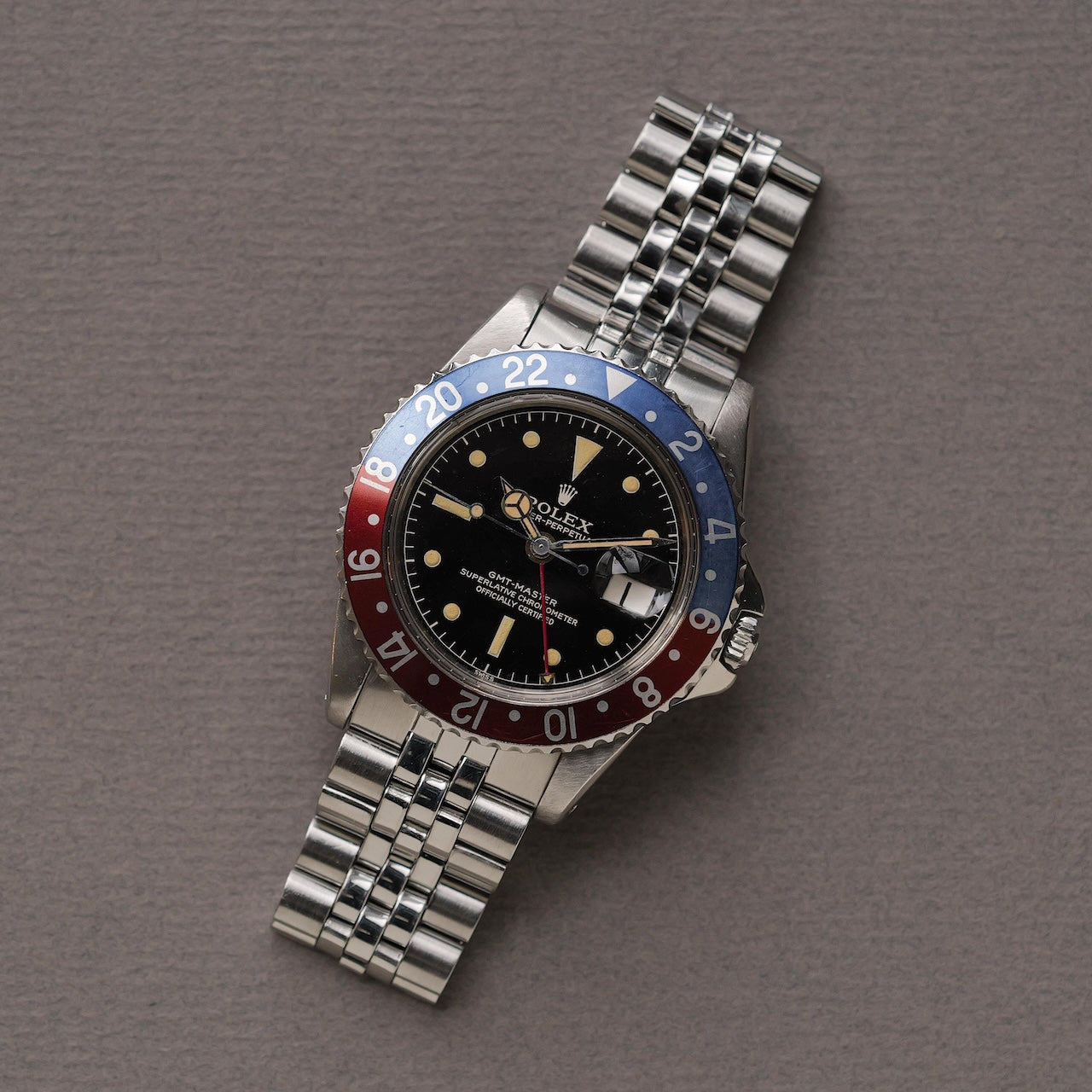 ロレックス/GMTマスター1675MM/PCG/ミラーダイヤル/ROLEX GMT-MASTER Ref.1675MM "PCG GILT DIAL" 1963-64Y