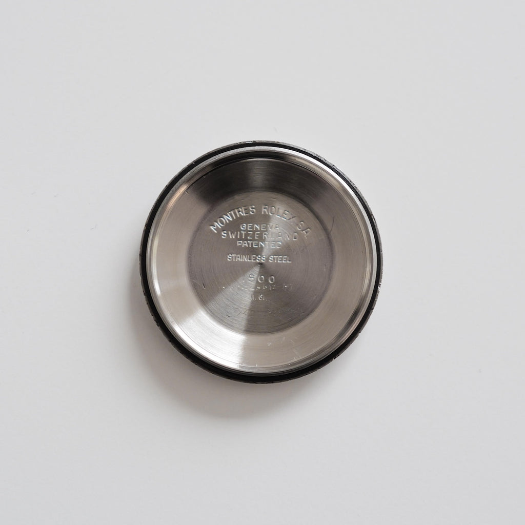 ロレックス/オイスターパーペチュアルデイト1500/ビッグロゴ/保証書付きフルセット/ROLEX OYSTER-PERPETUAL DATE REF.1500 "BIG LOGO" With Paper and Box Full Set 1961Y