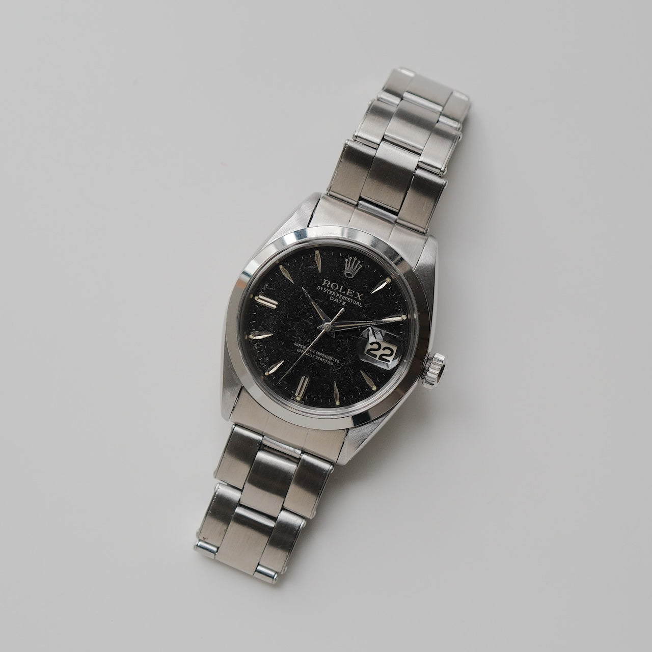 ロレックス/オイスターパーペチュアルデイト1500/ビッグロゴ/保証書付きフルセット/ROLEX OYSTER-PERPETUAL DATE REF.1500 "BIG LOGO" With Paper and Box Full Set 1961Y
