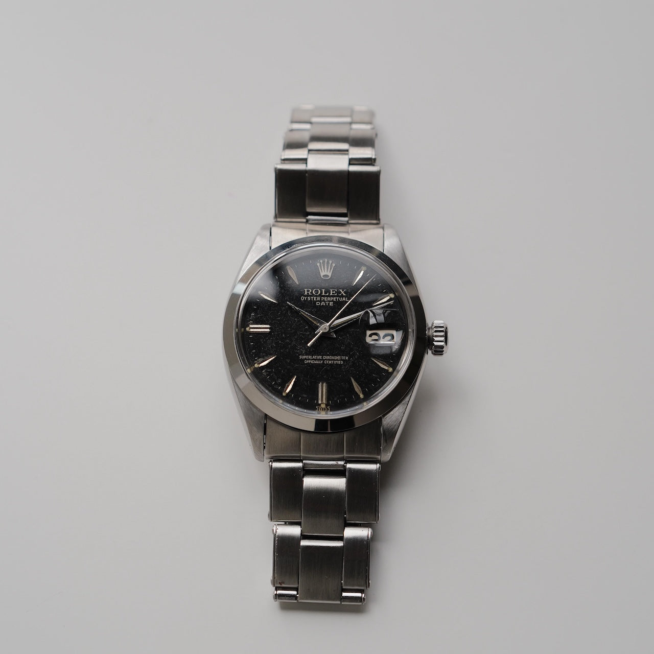 ロレックス/オイスターパーペチュアルデイト1500/ビッグロゴ/保証書付きフルセット/ROLEX OYSTER-PERPETUAL DATE REF.1500 "BIG LOGO" With Paper and Box Full Set 1961Y