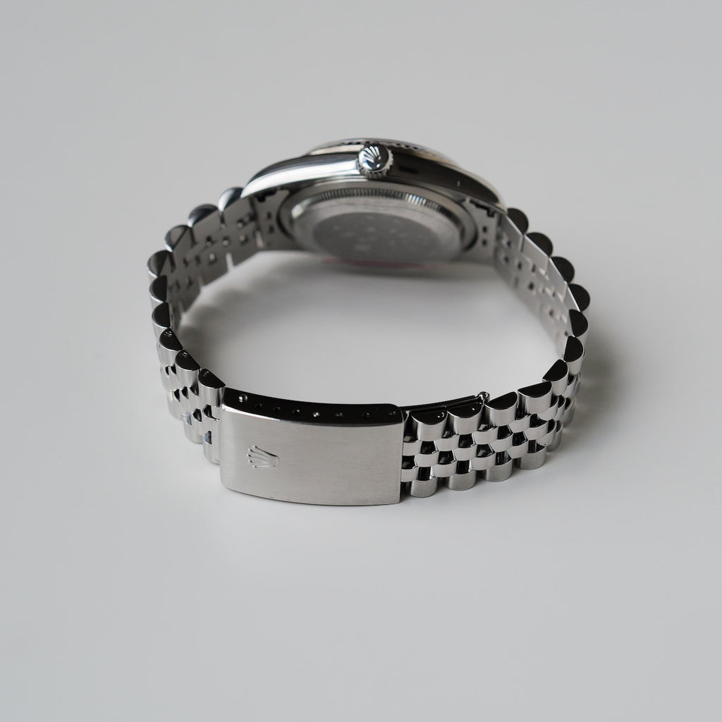 ロレックス/デイトジャスト16234/K番/黒文字盤/WGベゼル/箱・保証書付き/ROLEX DATE-JUST Ref.16234 "Black dial" K-Serial 2001y with Box and Paper