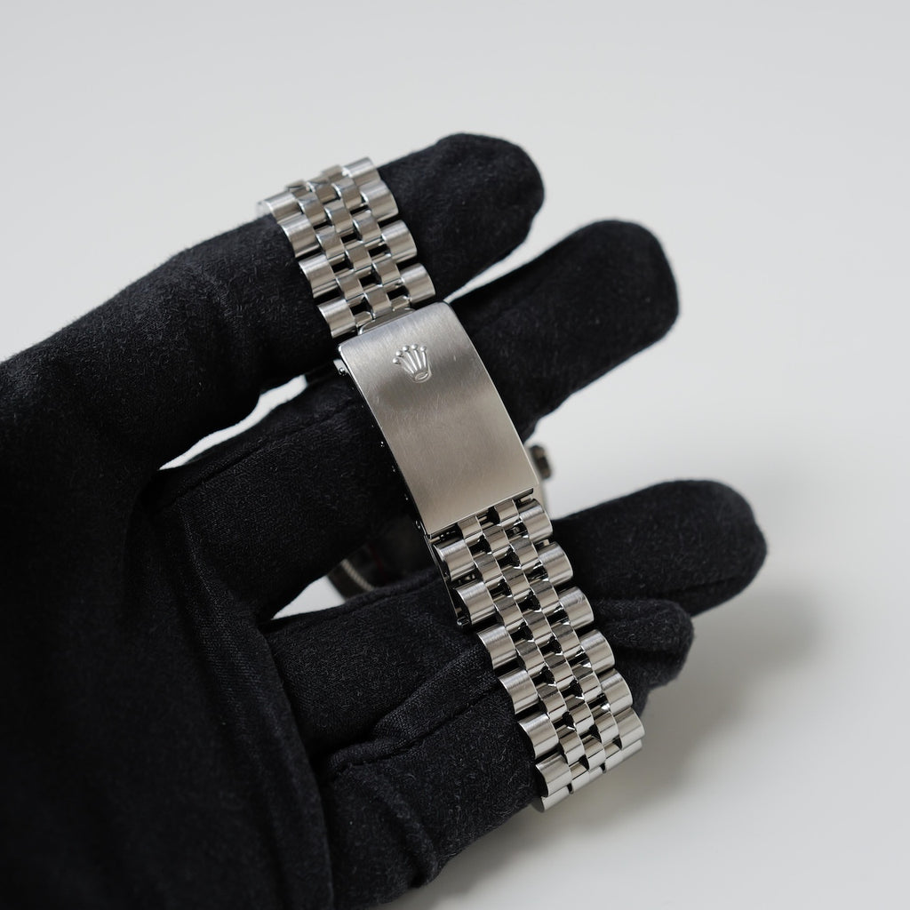 ロレックス/デイトジャスト16234/K番/黒文字盤/WGベゼル/箱・保証書付き/ROLEX DATE-JUST Ref.16234 "Black dial" K-Serial 2001y with Box and Paper