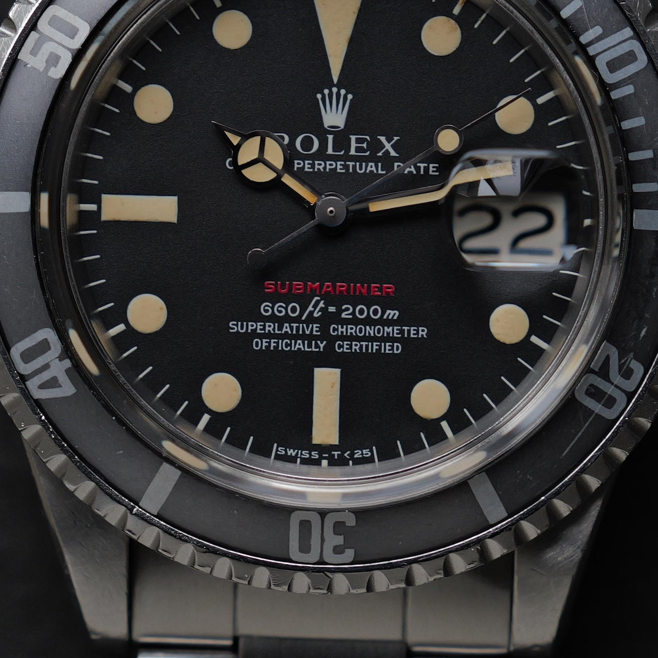 ロレックス/サブマリーナーデイト1680/赤サブ/マーク4ダイヤル/保証書付きフルセット/ROLEX SUBMARINER REF.1680 "RED SUBMARINER" Mark 4 Feet First 1971Y Full Set