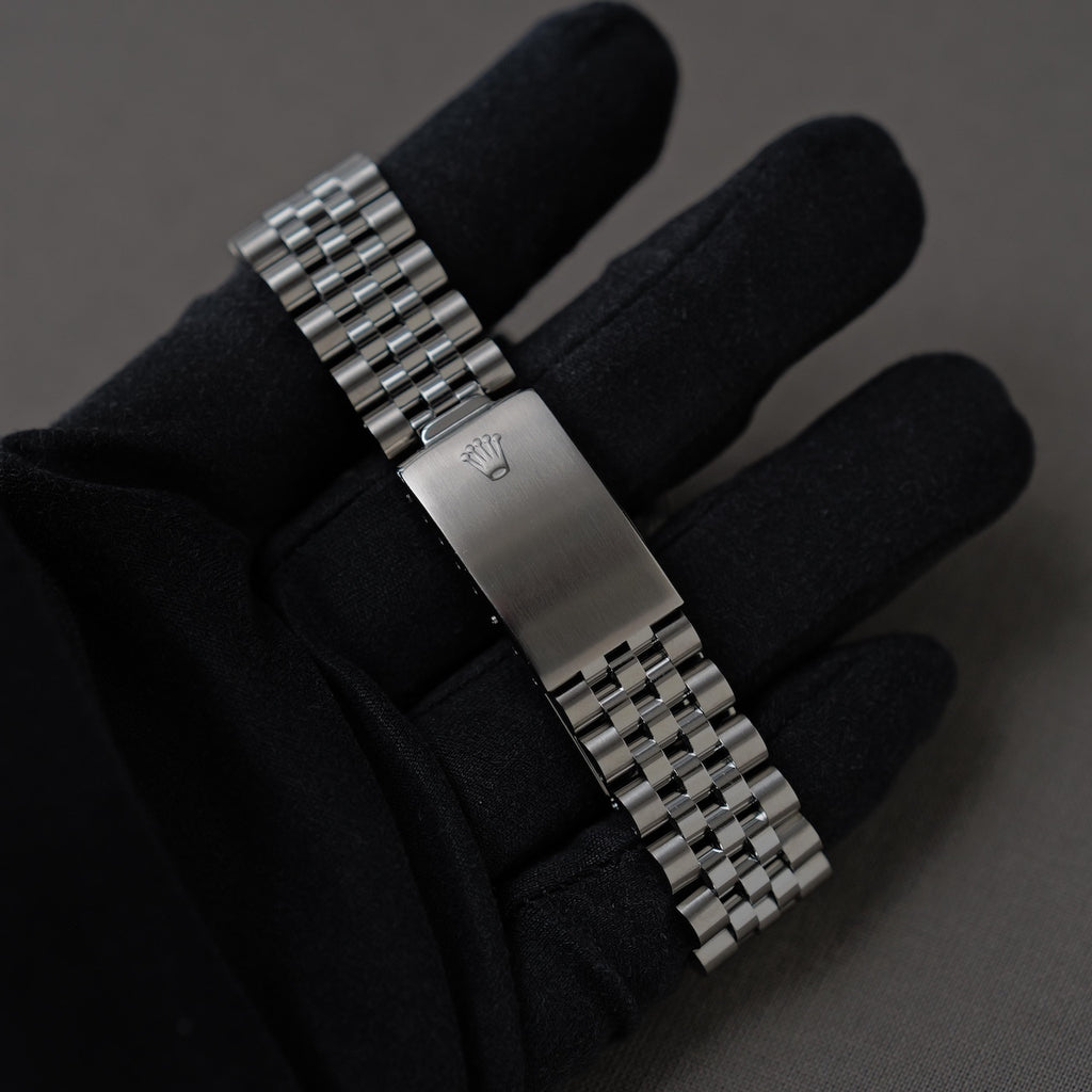 ロレックス/デイトジャスト16250/サンダーバード/ネイビーギルト/WGベゼル/シルバーレター/保証書付きフルセット/ROLEX DATE-JSUT Ref.16250 Thunderbird "NAVY GILT"WG Bezel 1982-83y Full Set