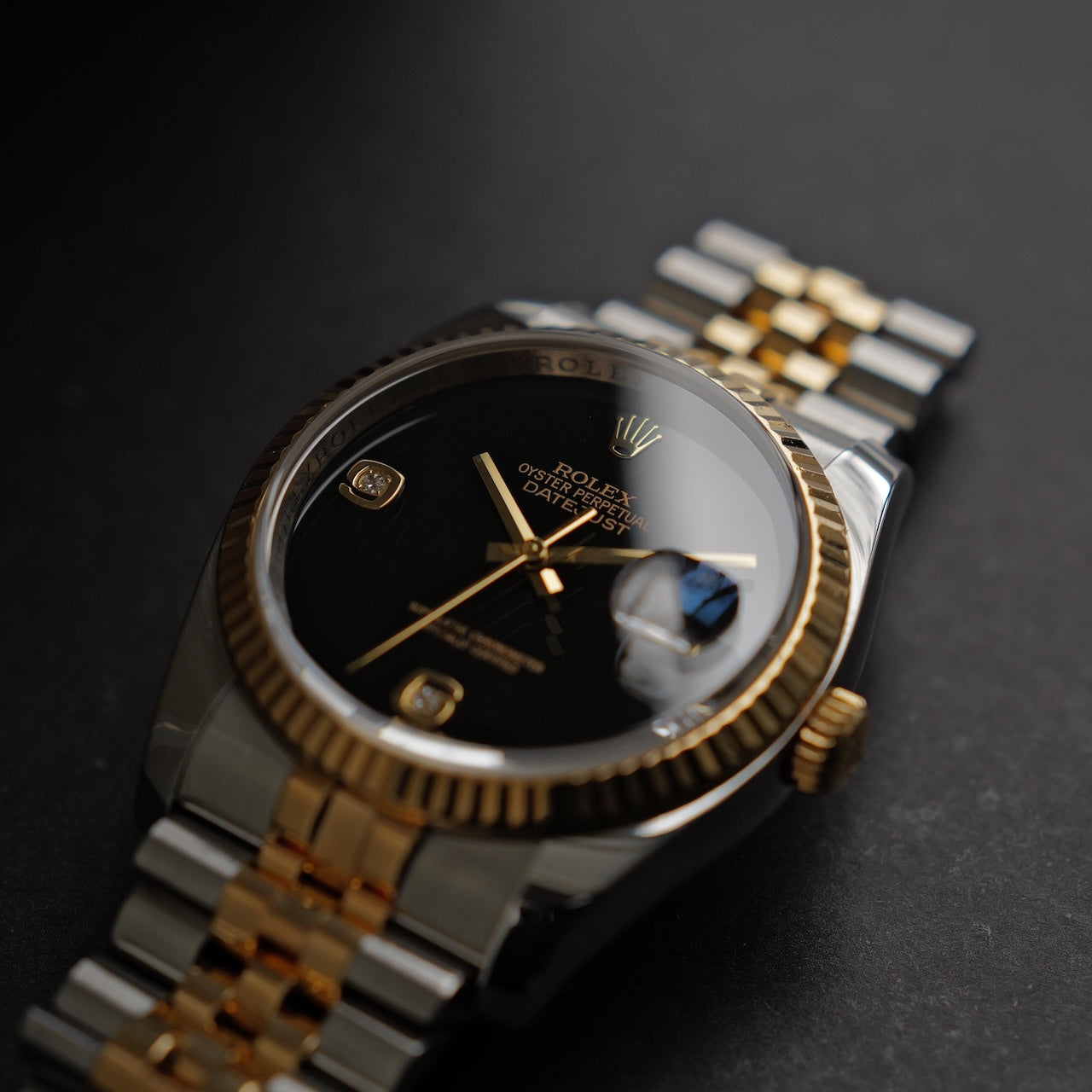 ロレックス/デイトジャスト36/116233/オニキス/2Pダイヤモンド/ROLEX DATE-JUST 36 Ref.116233 "ONYX 2P Diamonds" 18KYG circa 2015