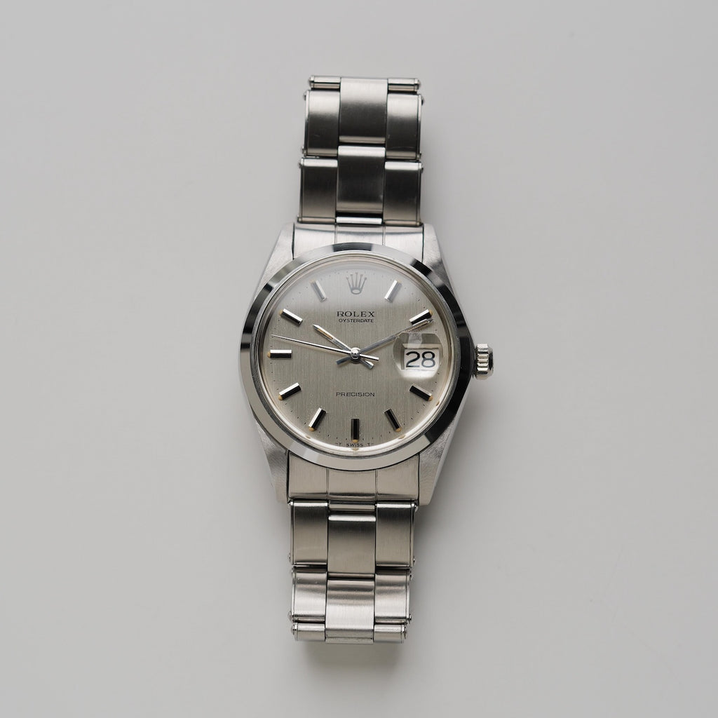 ロレックス/オイスターデイト6694/シルバーダイヤル/ミントコンディション/裏蓋シール/箱付・国内正規ギャラ/ROLEX OYSTER-DATE REF.6694 Silver dail 1971Y with Box and Paper MINT