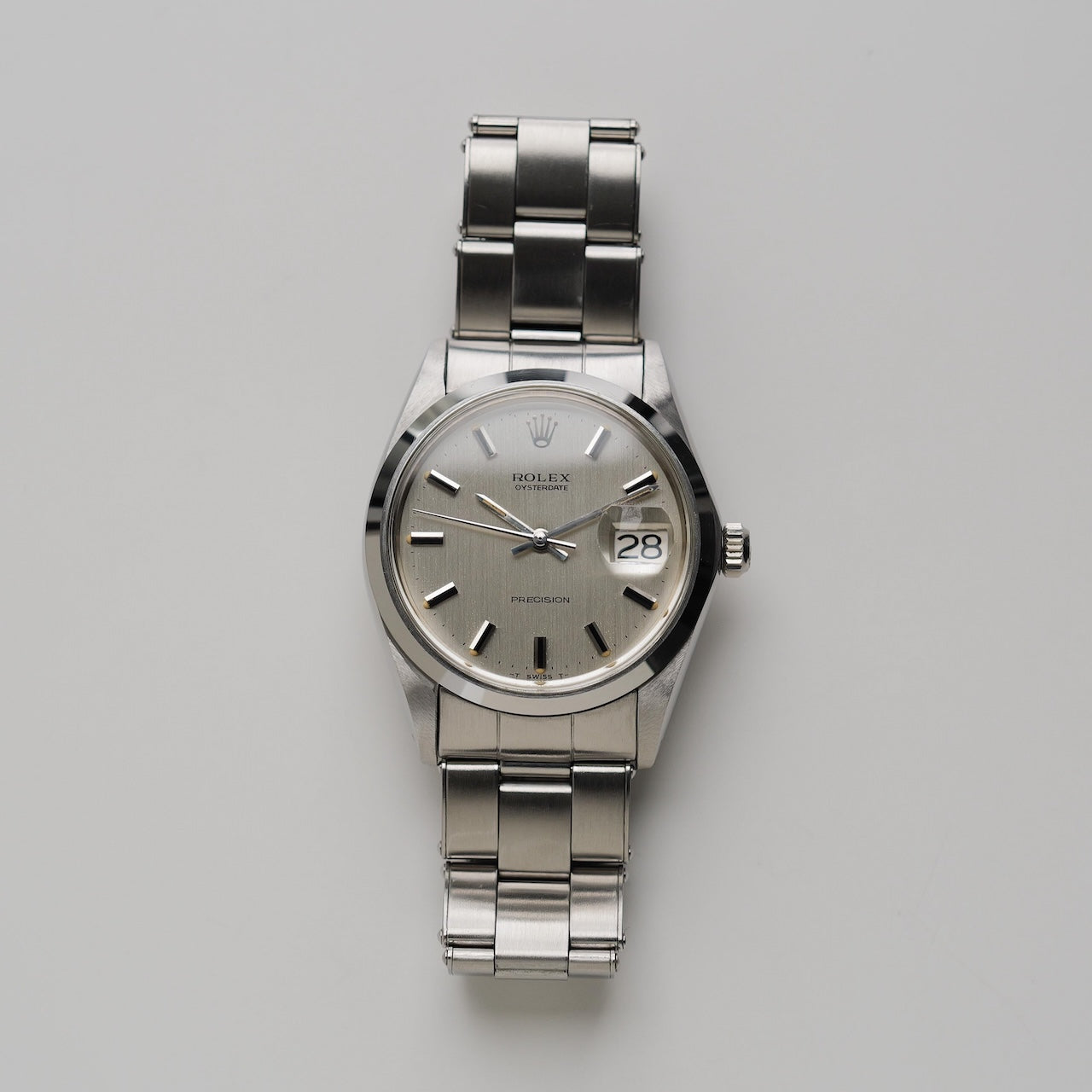 ロレックス/オイスターデイト6694/シルバーダイヤル/ミントコンディション/裏蓋シール/箱付・国内正規ギャラ/ROLEX OYSTER-DATE REF.6694 Silver dail 1971Y with Box and Paper MINT