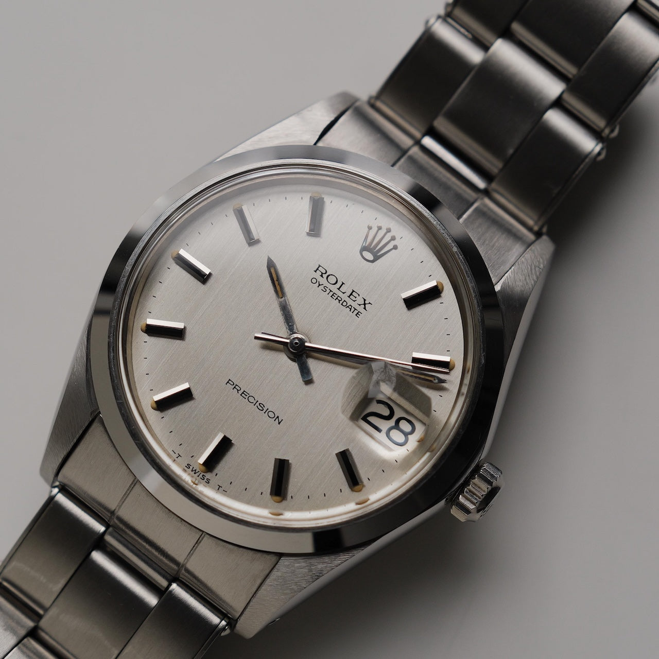 ロレックス/オイスターデイト6694/シルバーダイヤル/ミントコンディション/裏蓋シール/箱付・国内正規ギャラ/ROLEX OYSTER-DATE REF.6694 Silver dail 1971Y with Box and Paper MINT