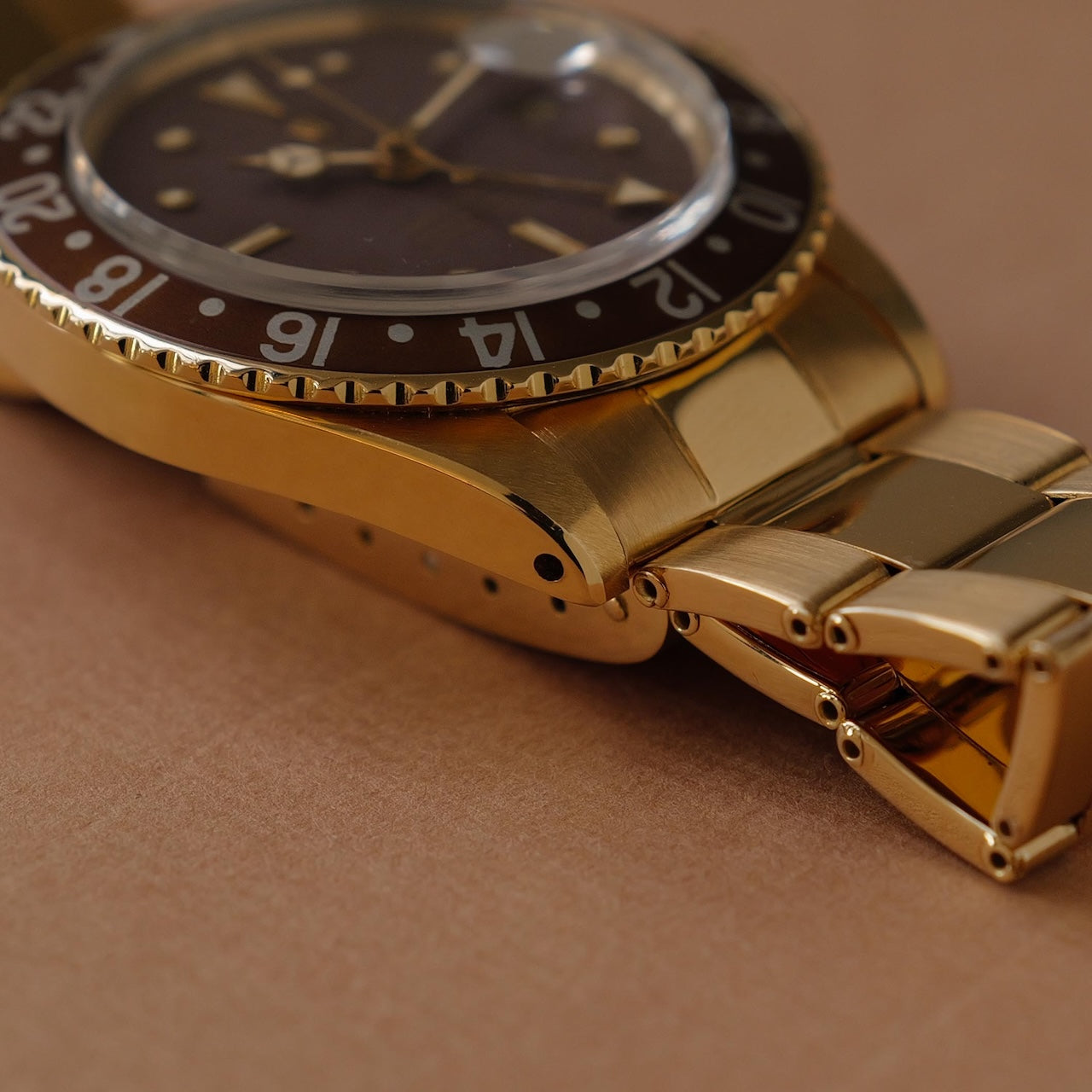ロレックス/GMTマスター1675/8/茶つぼ/マットダイヤル/18Kイエローゴールド/ROLEX GMT-MASTER REF.1675/8 "Brown Nipple Dial" 18KYG with Bracelet 1975y