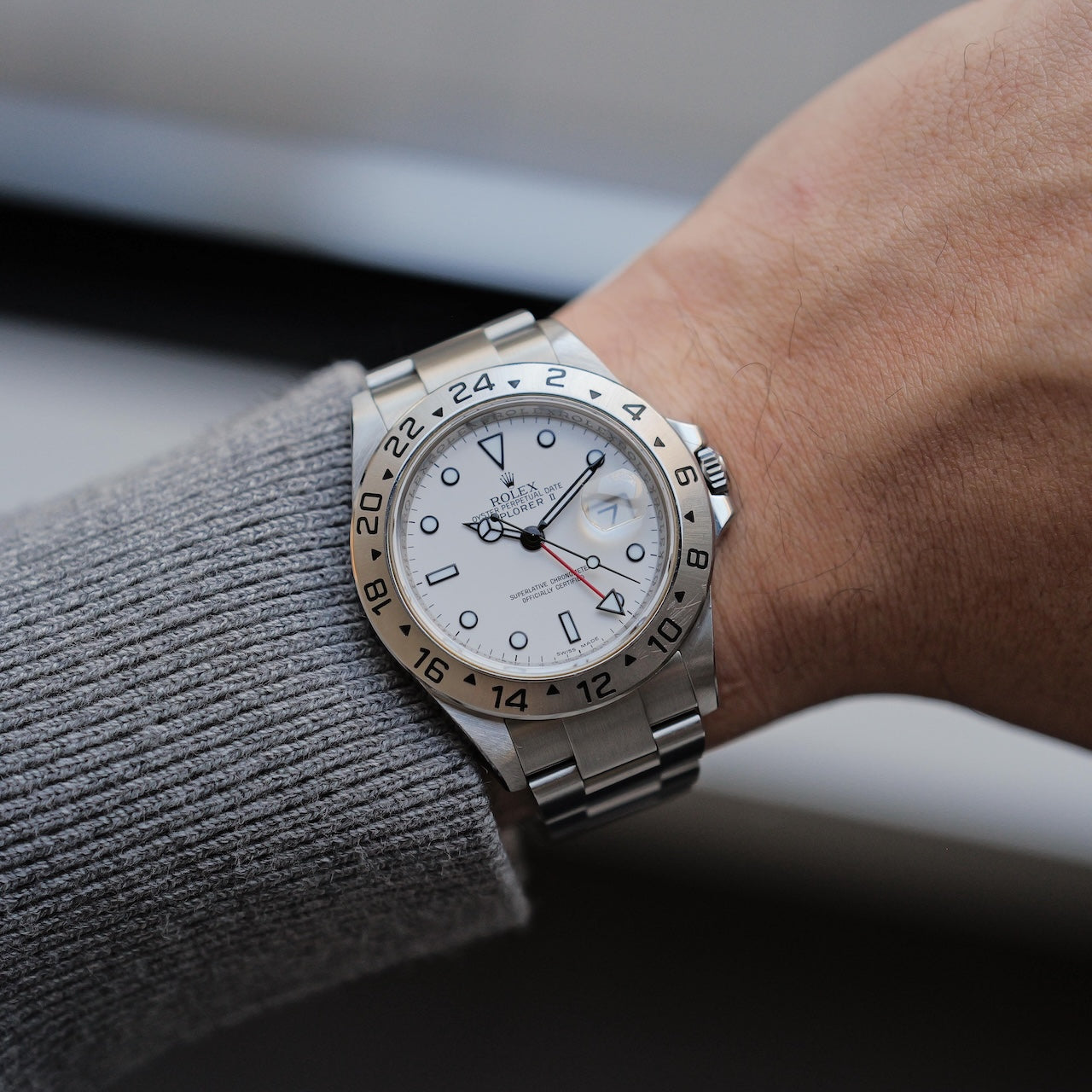 ロレックス/エクスプローラー2/16570/V番/ルーレット刻印/箱・国内正規保証書付きフルセット/ROLEX EXPLORER2 Ref.16570 White Dial 2008-09y Full Set