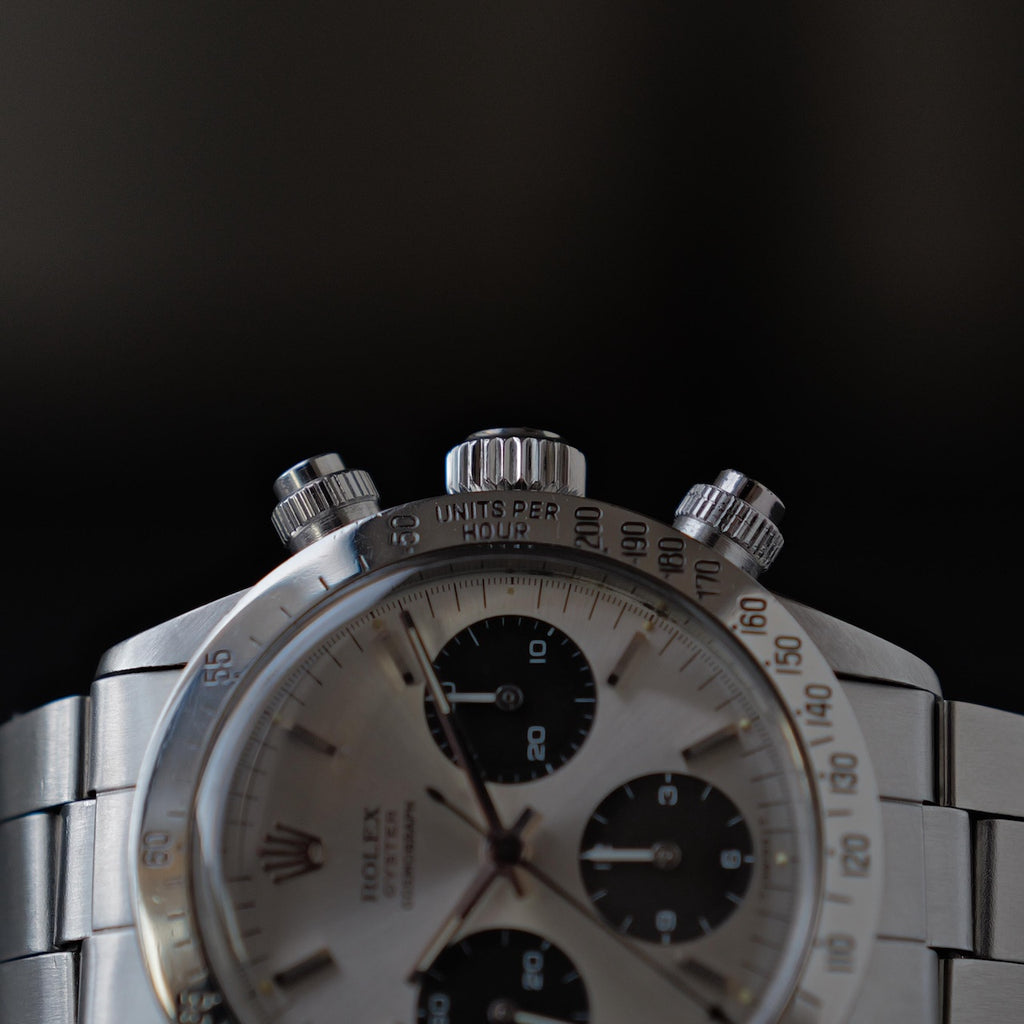 ロレックス/デイトナ6265/マーク１ダイヤル表記なし/シルバー/マーク１プッシャー/ROLEX DAYTONA Ref.6265 "Mark 1 Silver Dial" Mark 1 Pusher 1971-72