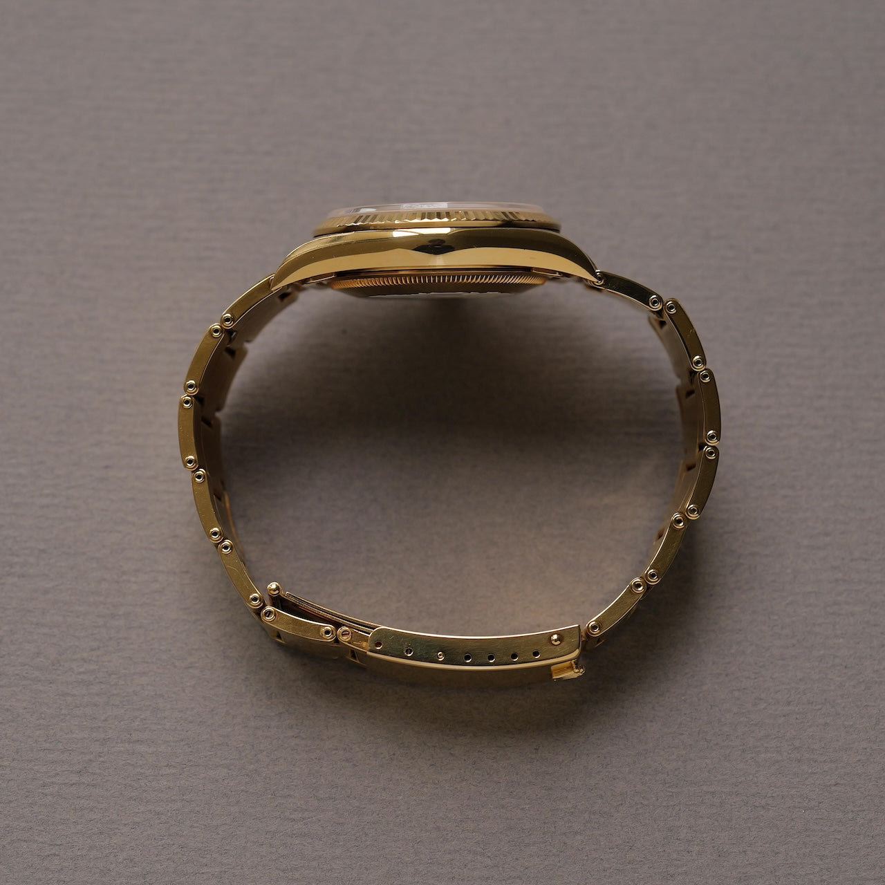 ロレックス/オイスター パーペチュアル デイト15238/F番/18KYGオイスターリベットブレス/ROLEX OYSTER PERPETUAL DATE REF.15238 18KYG Rivet Bracelet 2003-04Y