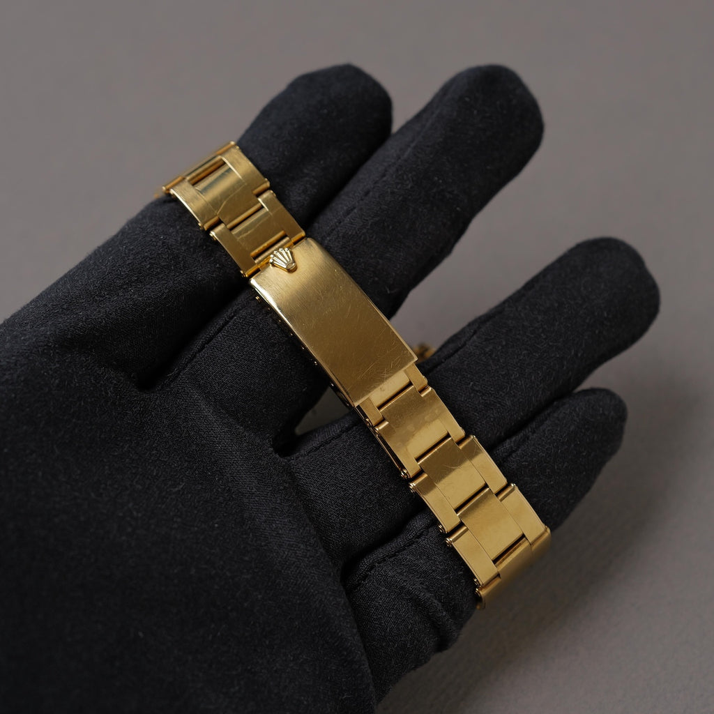 ロレックス/オイスター パーペチュアル デイト15238/F番/18KYGオイスターリベットブレス/ROLEX OYSTER PERPETUAL DATE REF.15238 18KYG Rivet Bracelet 2003-04Y