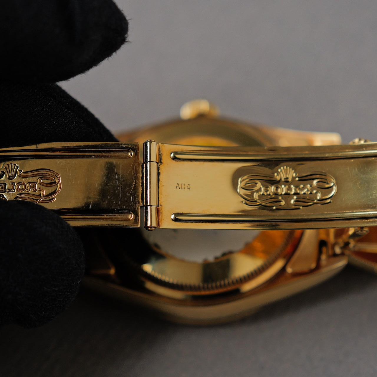 ロレックス/オイスター パーペチュアル デイト15238/F番/18KYGオイスターリベットブレス/ROLEX OYSTER PERPETUAL DATE REF.15238 18KYG Rivet Bracelet 2003-04Y