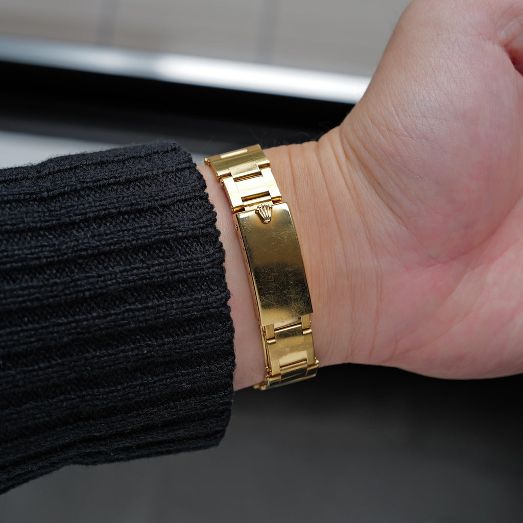 ロレックス/オイスター パーペチュアル デイト15238/F番/18KYGオイスターリベットブレス/ROLEX OYSTER PERPETUAL DATE REF.15238 18KYG Rivet Bracelet 2003-04Y