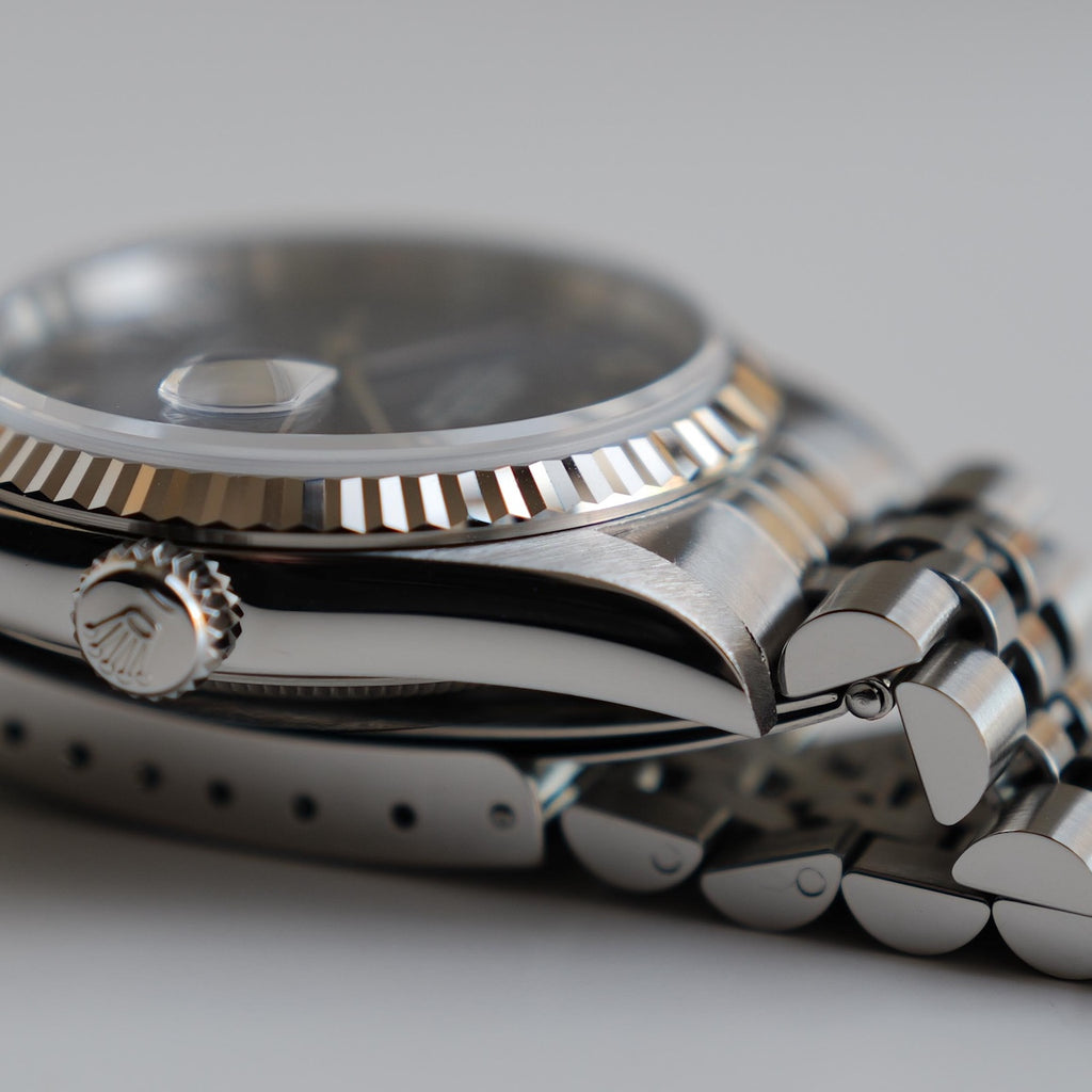 ロレックス/デイトジャスト16234/T番/ブルーローマン/ 18Kホワイトゴールドベゼル/ROLEX DATE-JUST REF.16234 "BLUE ROMAN" 18KWG bezel with 1996y